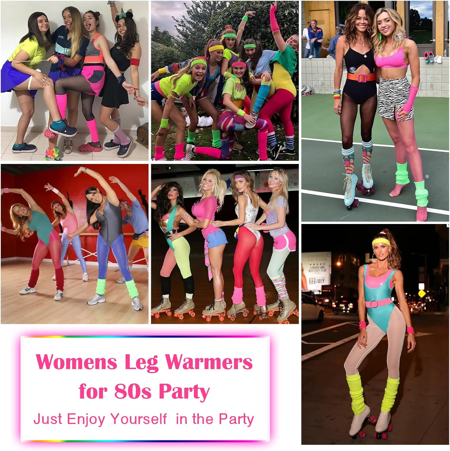 American Trends Leg Warmers for Women Girls 80s Ribbed Leg Warmer for Neon Party Knitted Fall Winter Sports Socks - Image 6