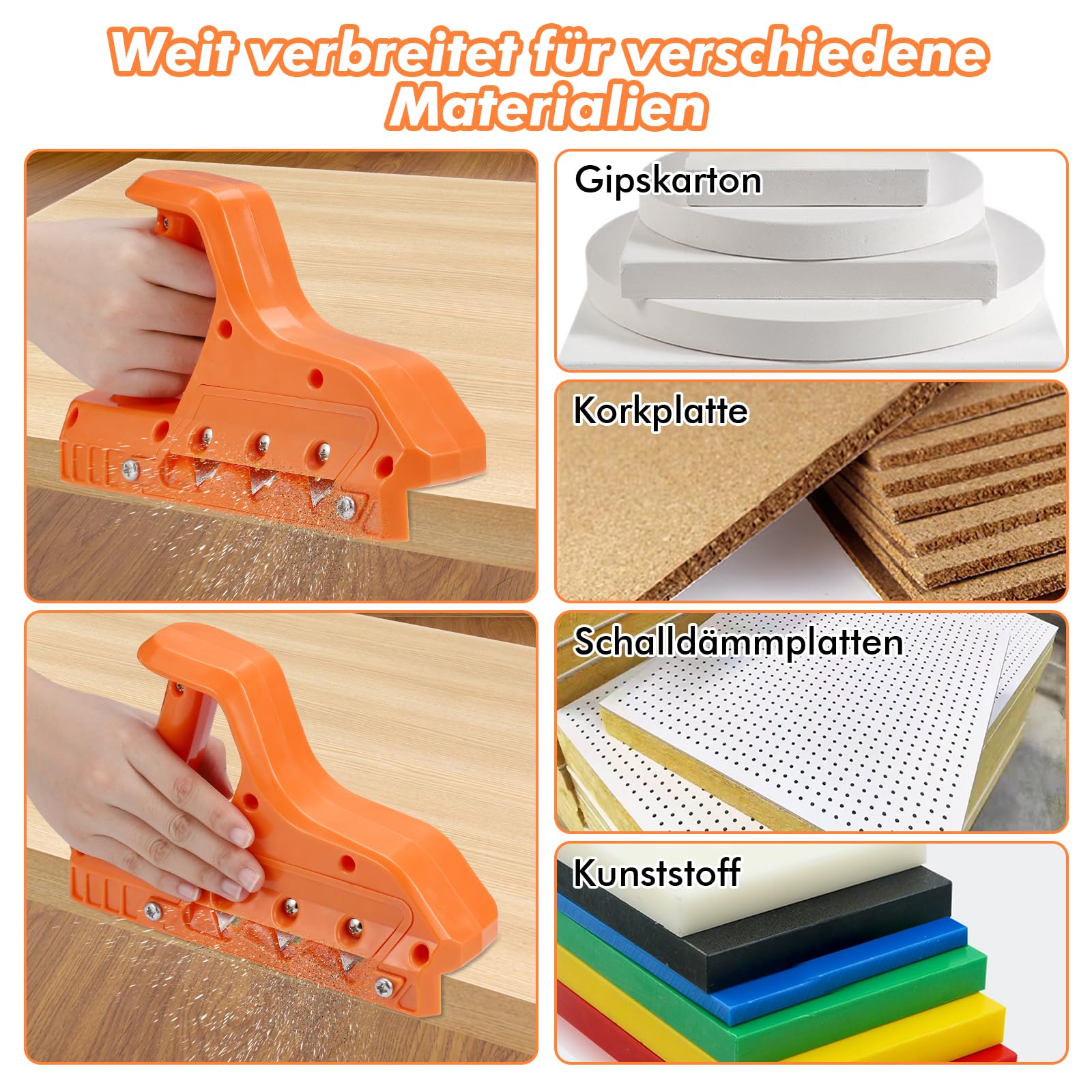 Taglierina Professionale per Cartongesso con 10 Lame, Angoli Regolabili 45° e 60°, Attrezzo Multiuso per Taglio Cartongesso, Materiali Edili, Pialla Manuale Robusta per Precisione e Durabilità