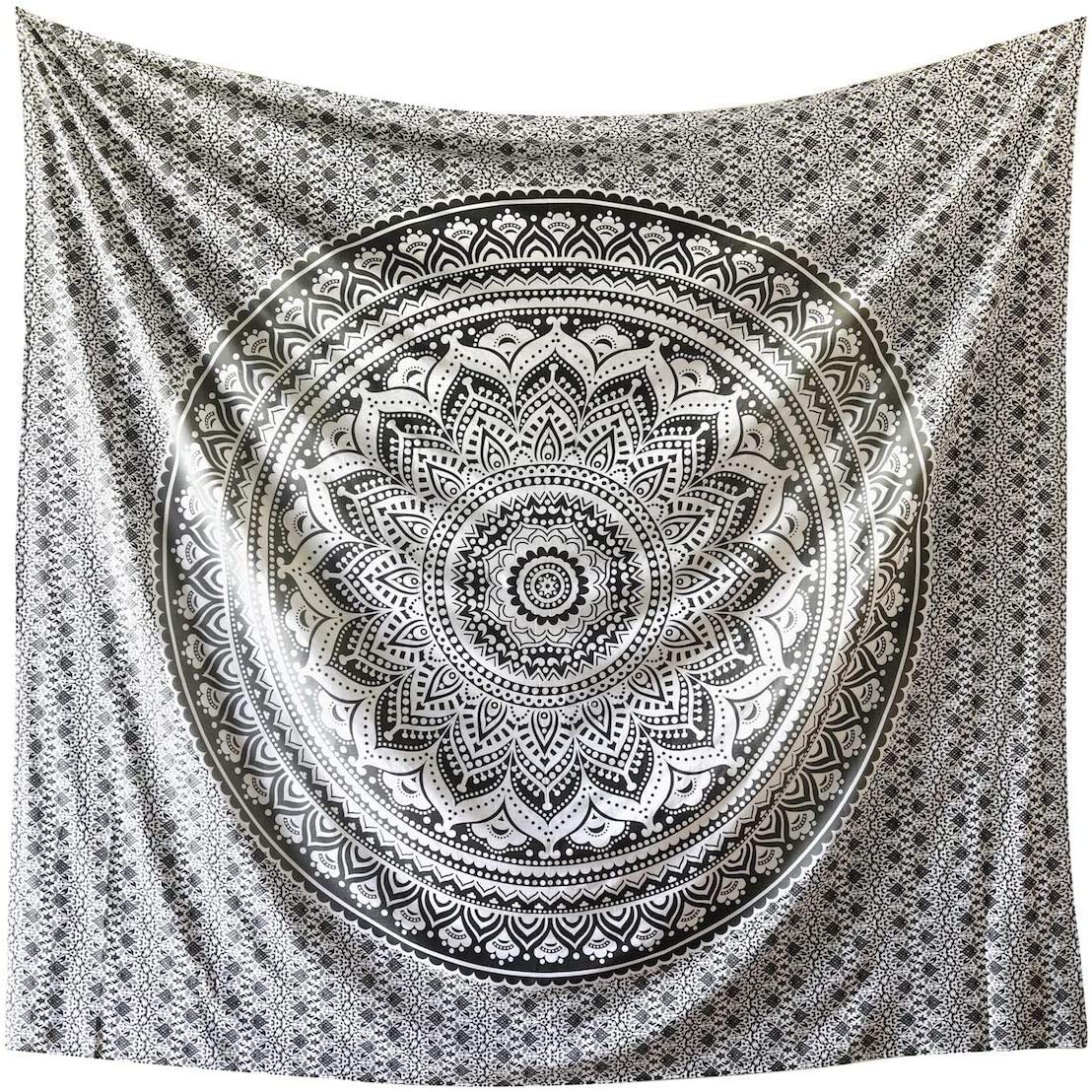 Cotton Ombre Mandala Tapestry - Boho Wall Hanging -4