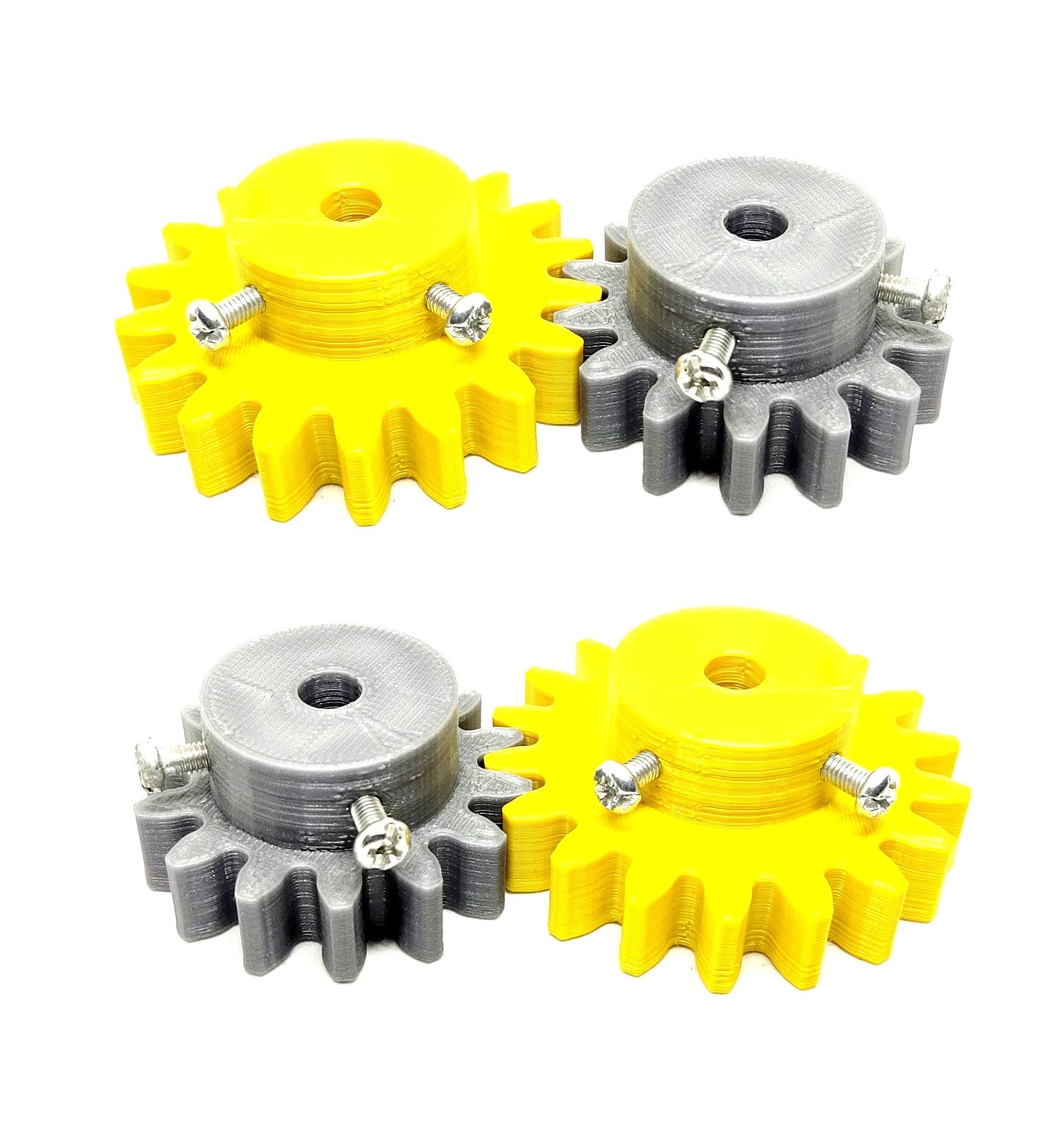 INVENTO 2pcs 3D Printed Plastic Spur Gear 14 Teeth (40mm dia) + 18 Teeth (50mm dia), 10mm Width, 8mm hole, 2.5 Module for DIY Projects-image-48