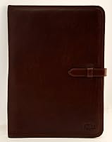 Vista 17 de Noda Leather clipboard A4 Italian Genuine Veg tan Portfolio Business Writing Pad Cognac