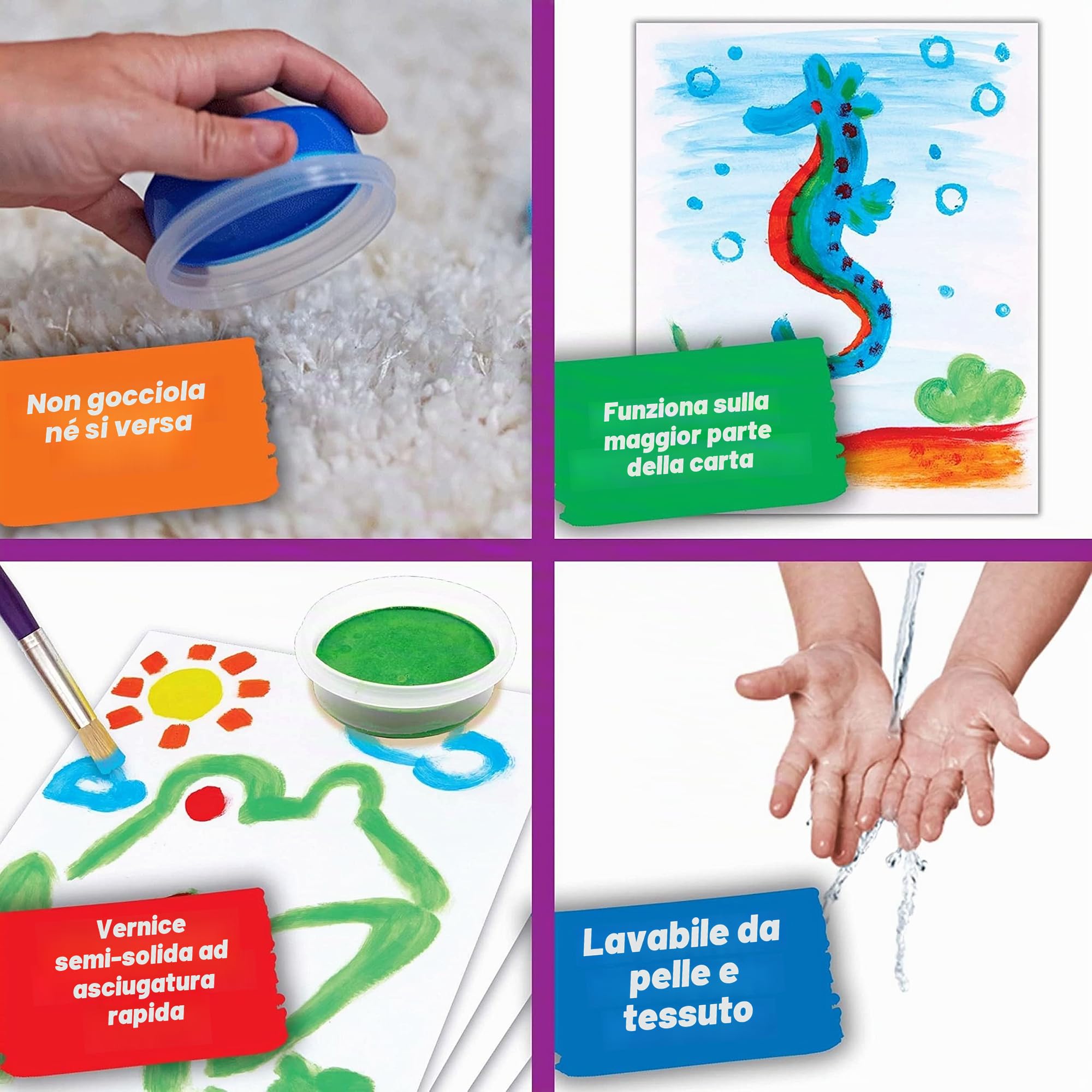 CRAYOLA Set di vernice a prova di perdite, lavabile per bambini, età 3, 4, 5, 6