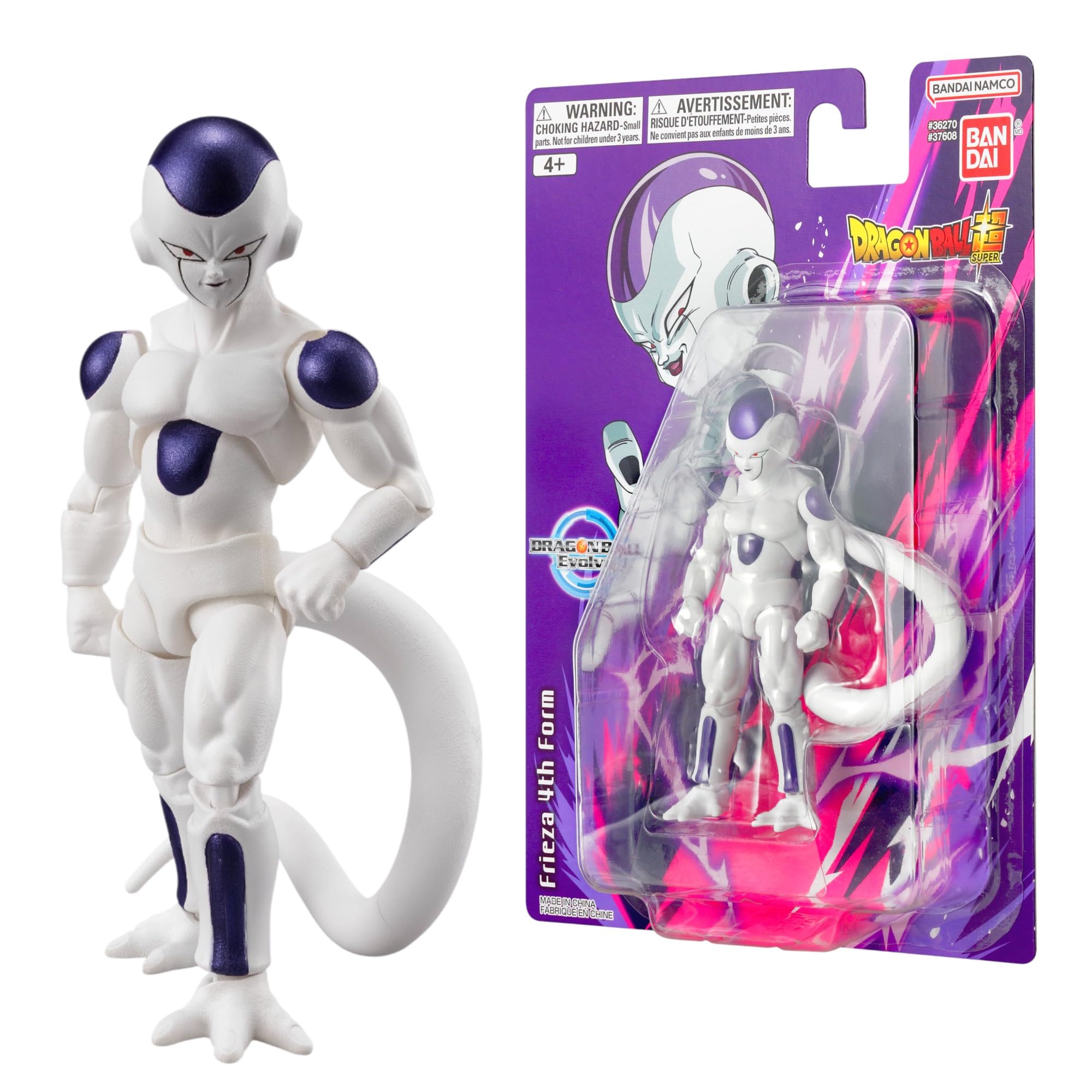 BANDAI Dragon Ball Evolve Frieza 4th Form Action Figure 12.5 cm | 27 Points of Articulation | Anime Collectible Toy