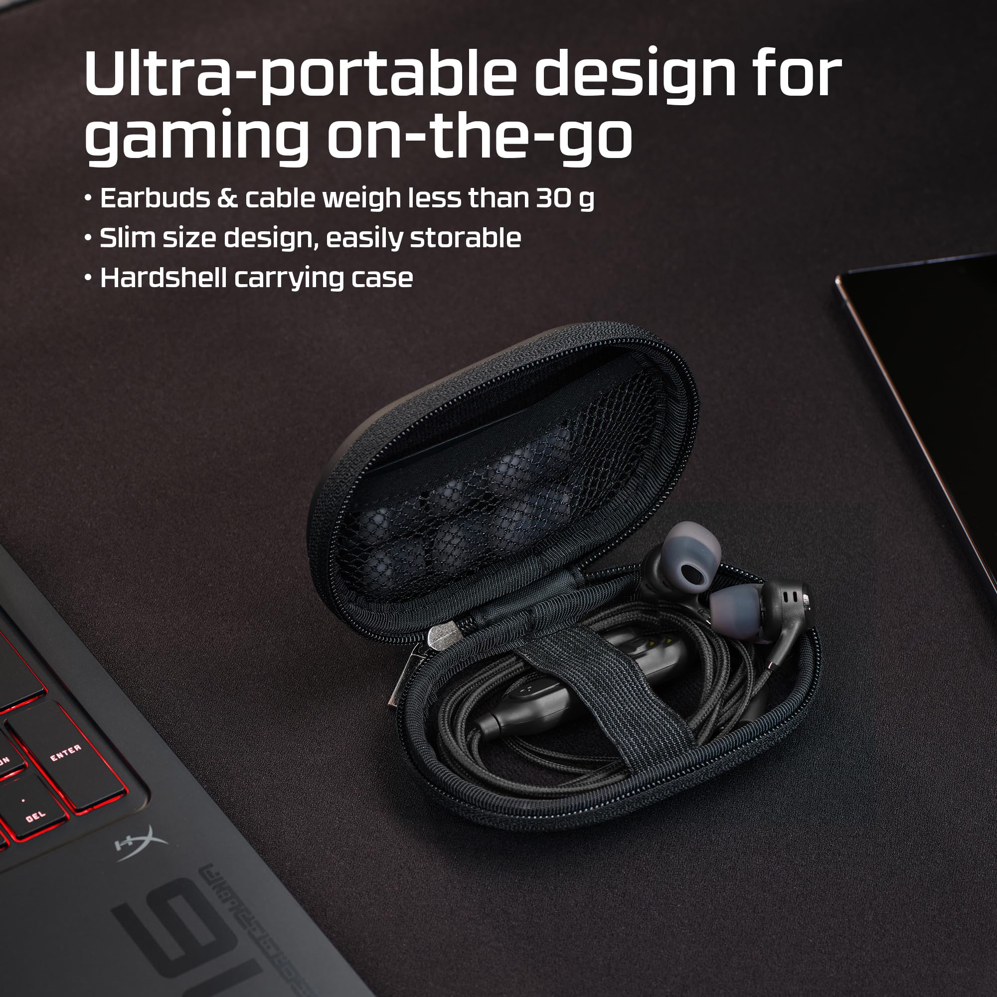 HyperX Cloud Earbuds III S - wieloplatformowy kabel USB, dźwięk przestrzenny, 4 rozmiary, mikrofon z redukcją szumów, czarny