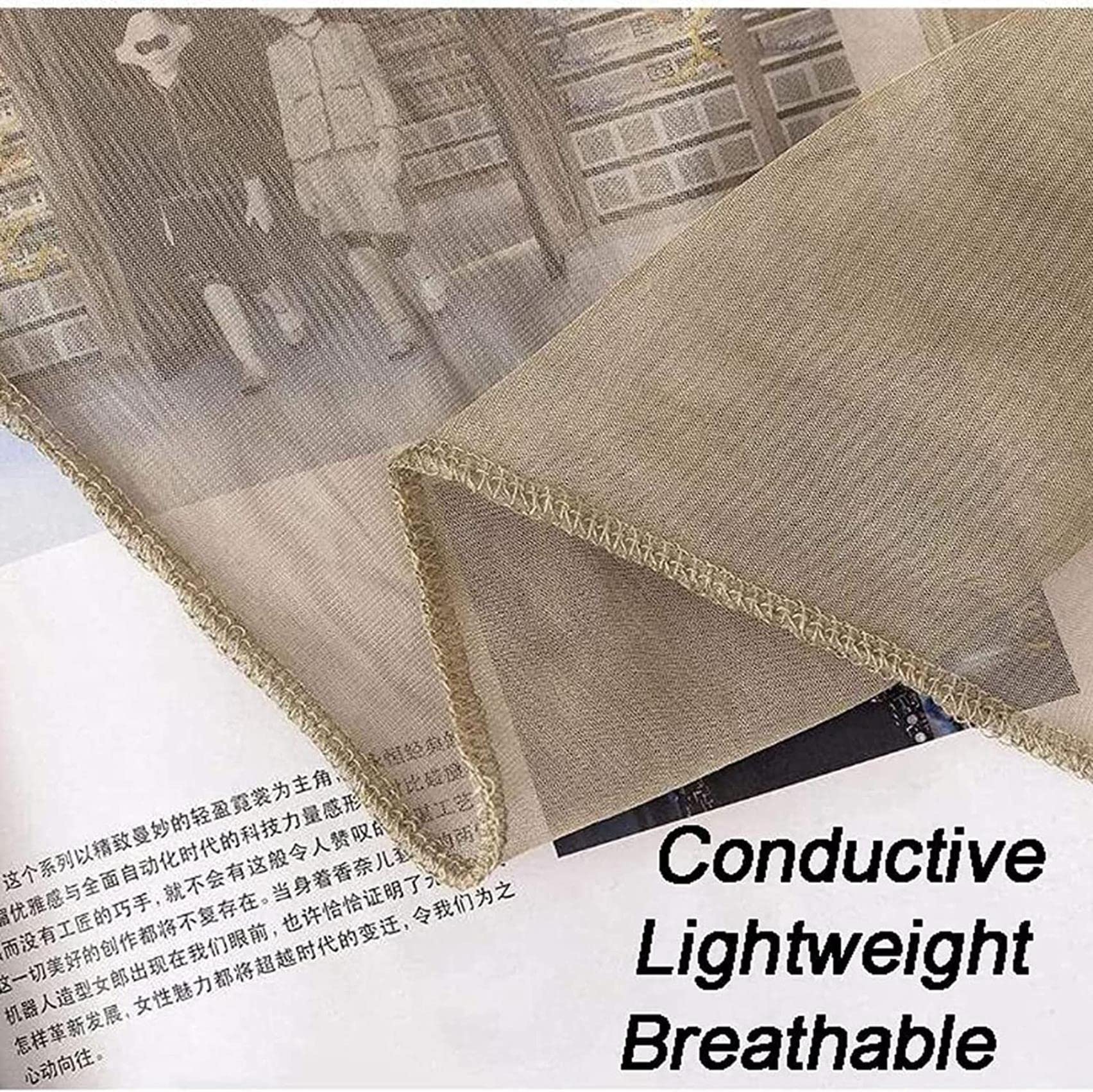 AMNOOL Radiation Protection EMF Shielding Bed Canopy, EMF/Wifi/5G, Other RF Damping Mosquito Net Made of Silver Fibre Fabric, 24 x 98 x 472 Inches