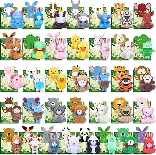 Hollowfly Juego de 36 tarjetas de regalo para el dĂa de San ValentĂn con mini juguetes de peluche, pequeño y lindo animal de peluche para niños, Hollowfly Juego de 36 tarjetas de regalo para el dĂa de San ValentĂn con mini juguetes de peluche, pequeño y lindo animal de peluche para niños,