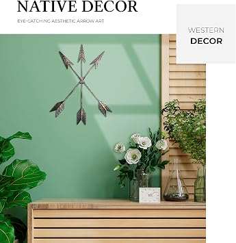 Redwix Arrow Wall Decor Large 3-Set, 14'' Metal Arrows, Rustic Farmhouse