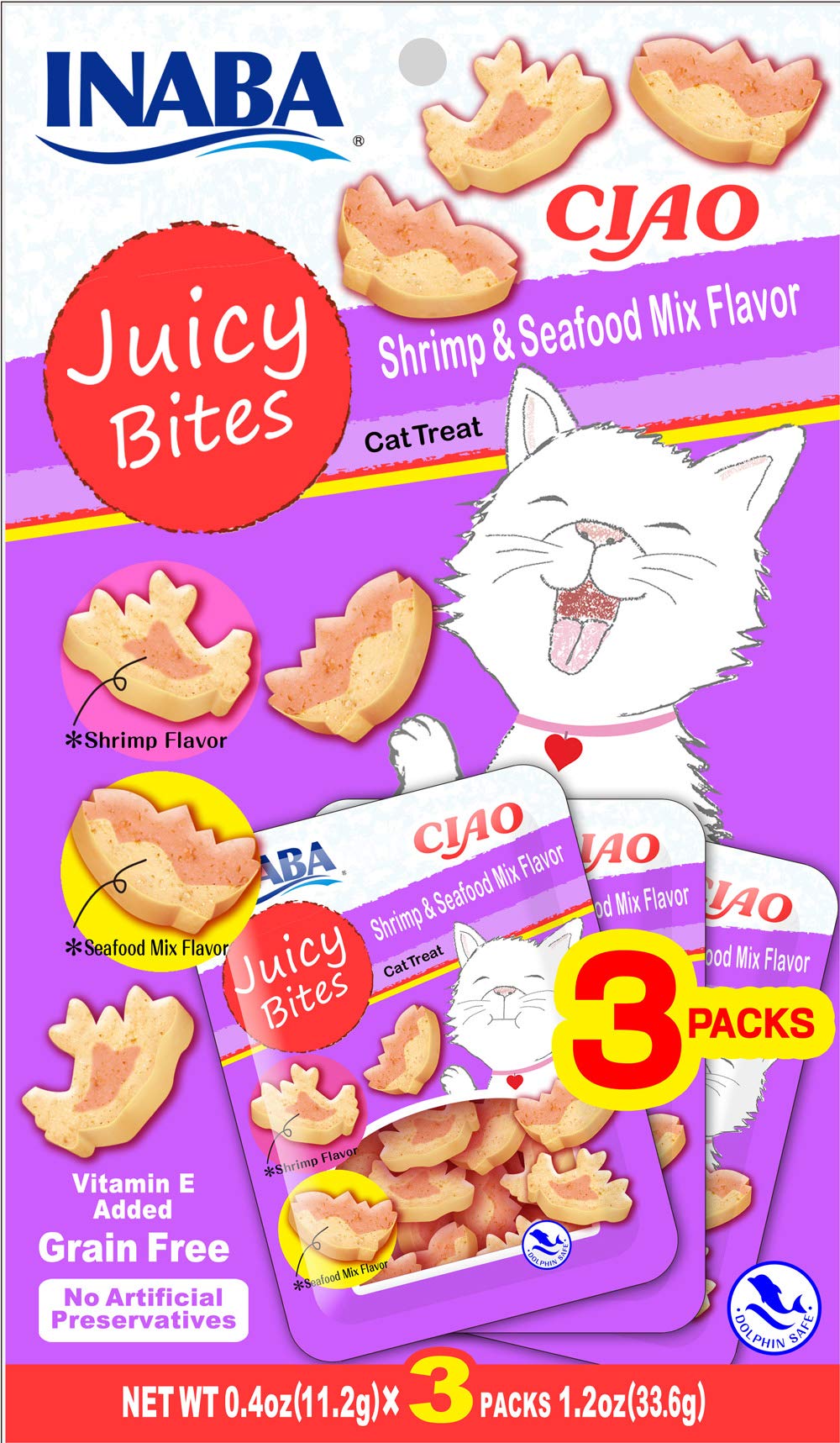 Sponsored Ad – Inaba Juicy Bites Shrimp & Seafood Mix Flavor 33,9g /3 Pouches Per Pack