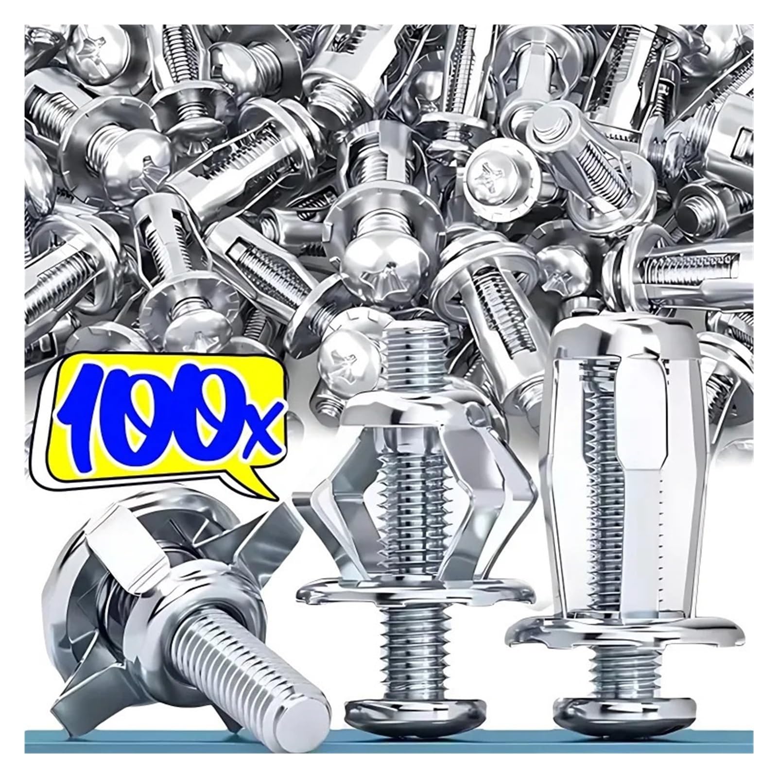 Blütenblatt-Spreizmutter Jack Nuts Schraube Blütenblatt Schraubanker Blütenblatt Dübel for Vorhang Dehnklammer Blütenblatt Niet Schloss Bolzen Brett Wandbefestigungen(100PCS,M6x25mm)