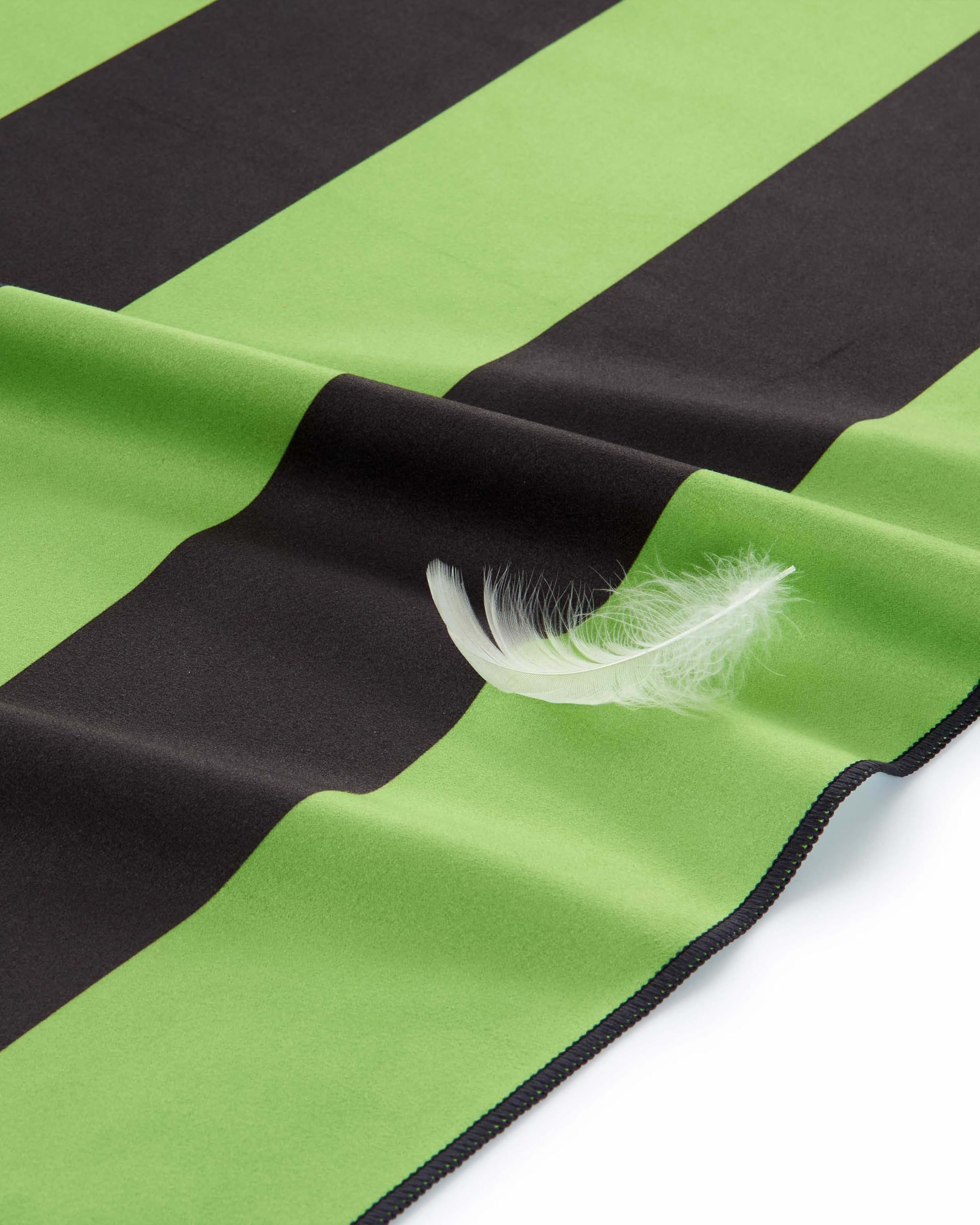 Fit-Flip Telo Mare microfibra – leggero, fine e ad asciugatura rapida – asciugamano microfibra grande – teli antisabbia da spiaggia – 100% riciclato - rigato verde-grigio scuro 200cmx90cm