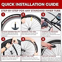 Vista 6 de Fincci Empareja tubo de bicicleta de 26 pulgadas con válvula Schrader – Tubos duraderos para neumáticos de bicicleta de 26 x 1.75/1.95/2.0/2.1/2.125