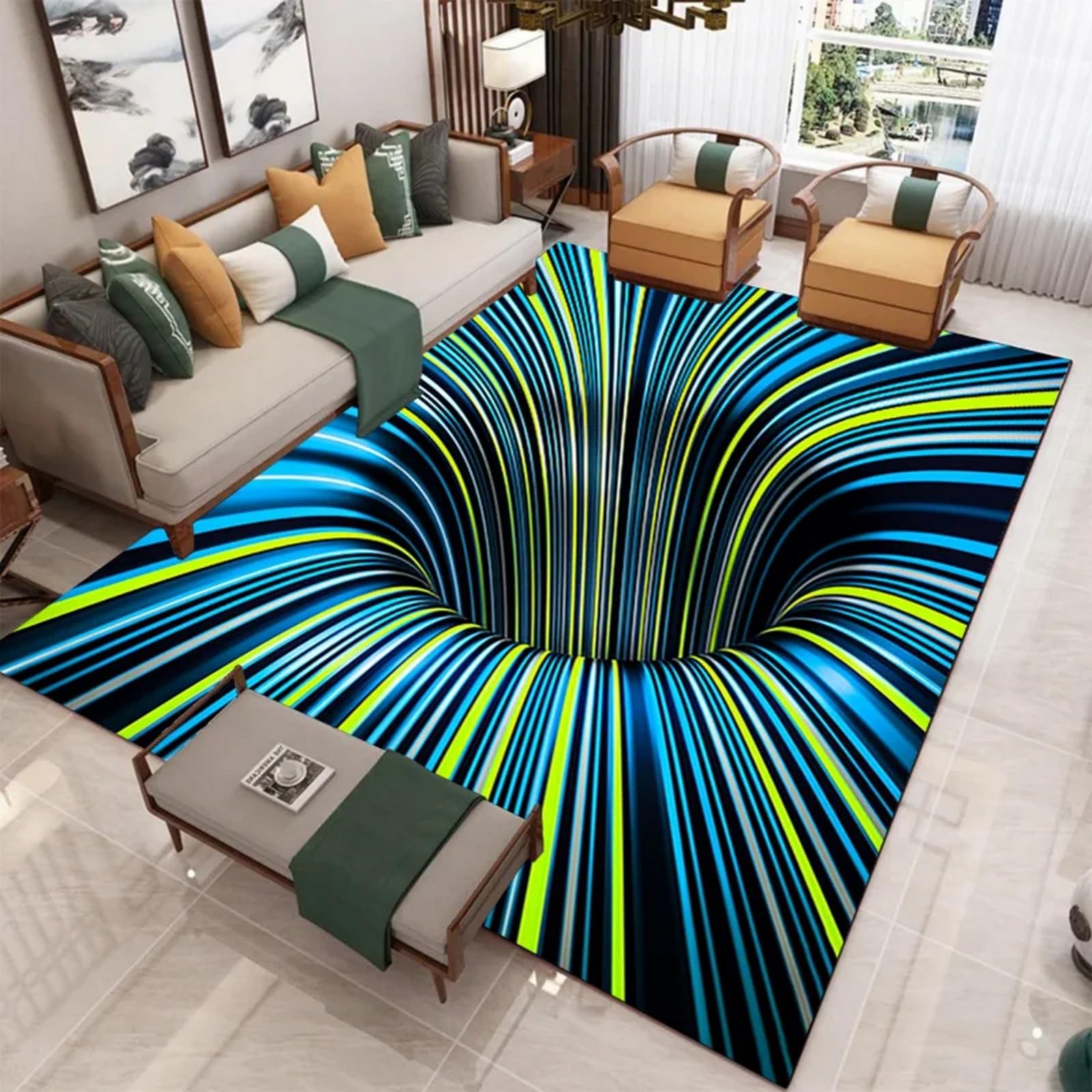 Tapis de chambre et salle à manger design moderne 3D rose fleur pour adulte 180 x 280 cm