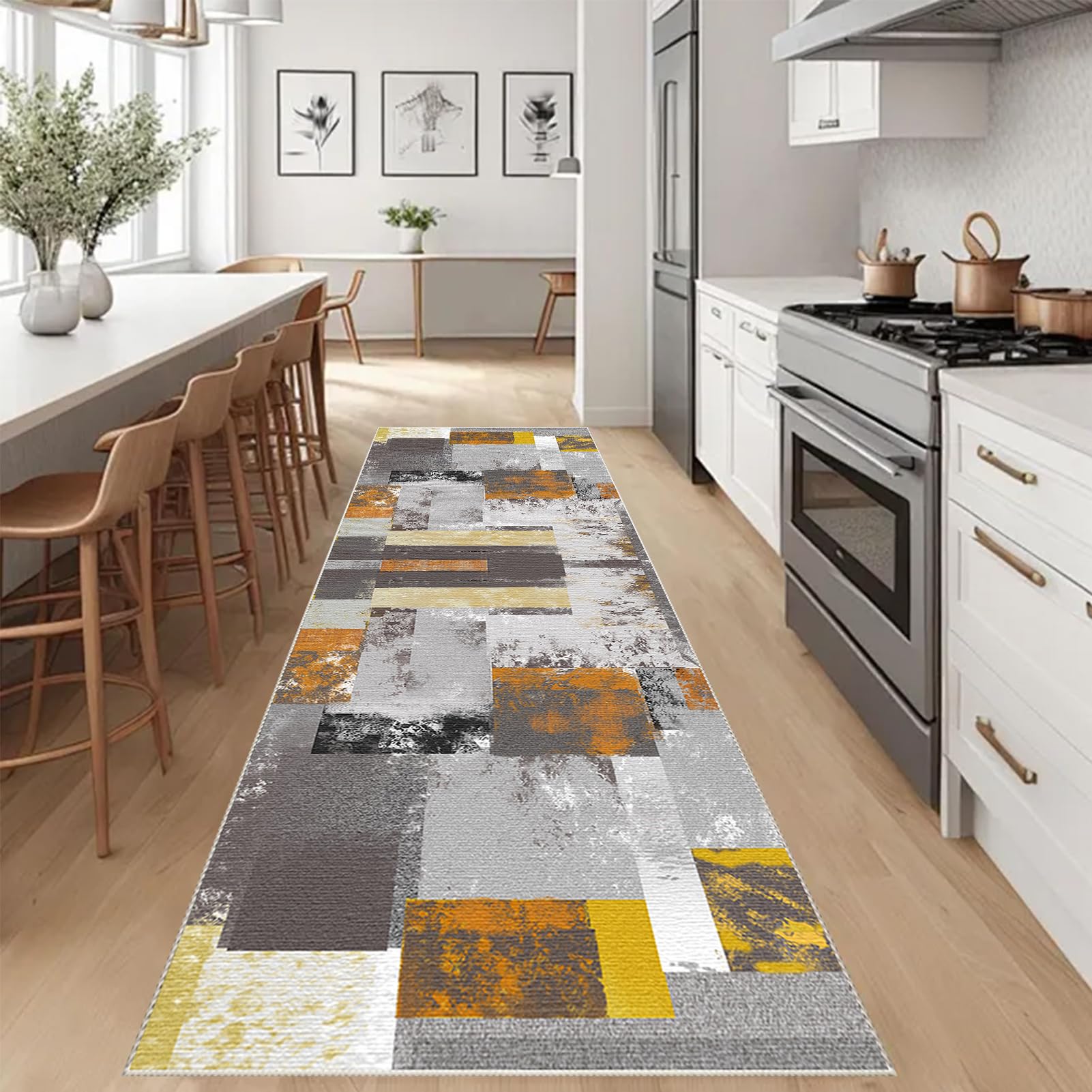 Długi dywanik kuchenny, antypoślizgowy dywanik nadający się do prania w pralce, 70 x 180 cm chłonny dywan, dywanik podłogowy do przedpokoju kuchnia przed zlewem jadalnia pralnia sypialnia