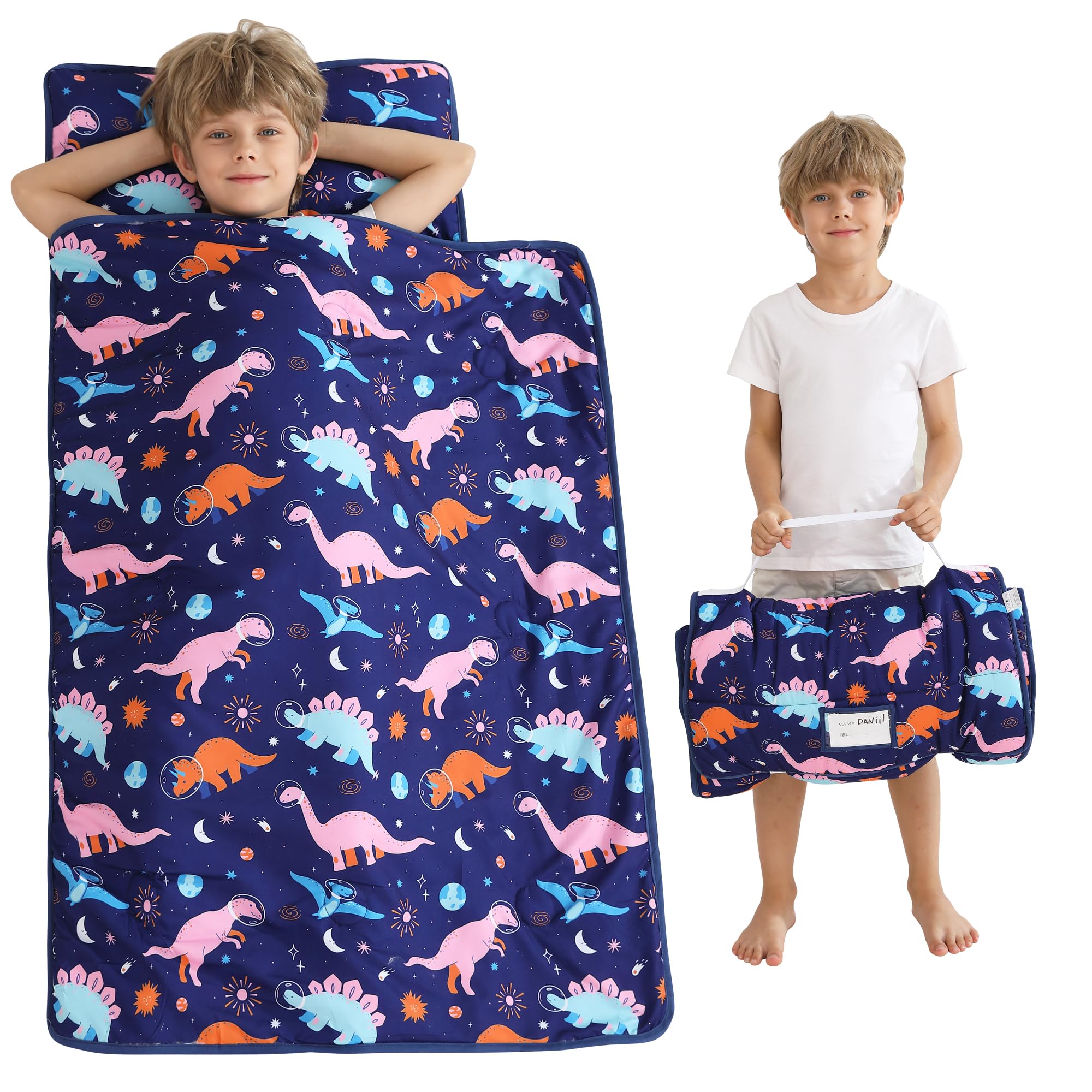 Viviland Toddler Kid Nap Mat for Preschool, Slumber Bag with Pillow and Blanket, Daycare Sleeping Bag Kindergarten Sleep Mat