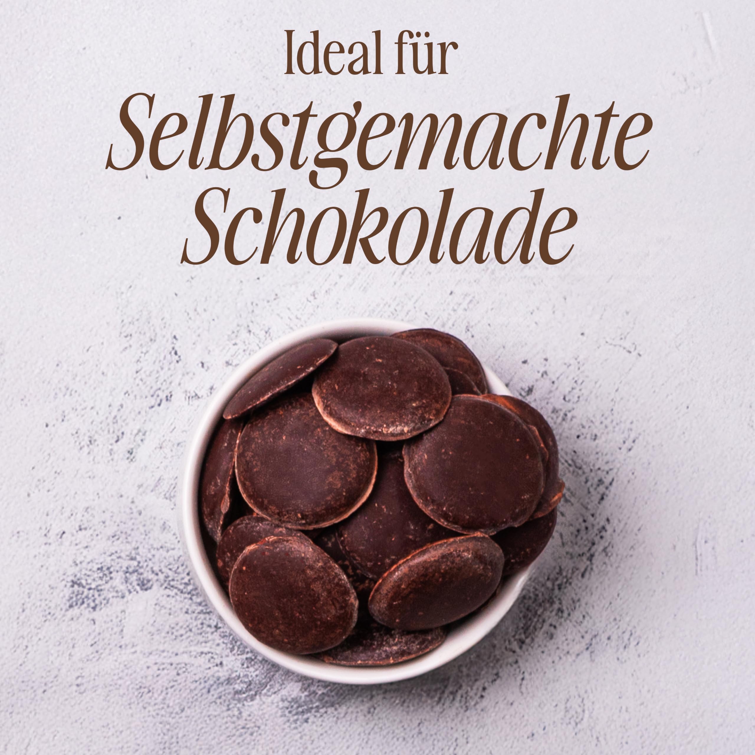 Sevenhills Wholefoods Kakaomasse Bio 500g Kakaopaste, Likör, Waffeln | für heiße Schokolade und Backen, ungesüßt, Knöpfe, Tropfen