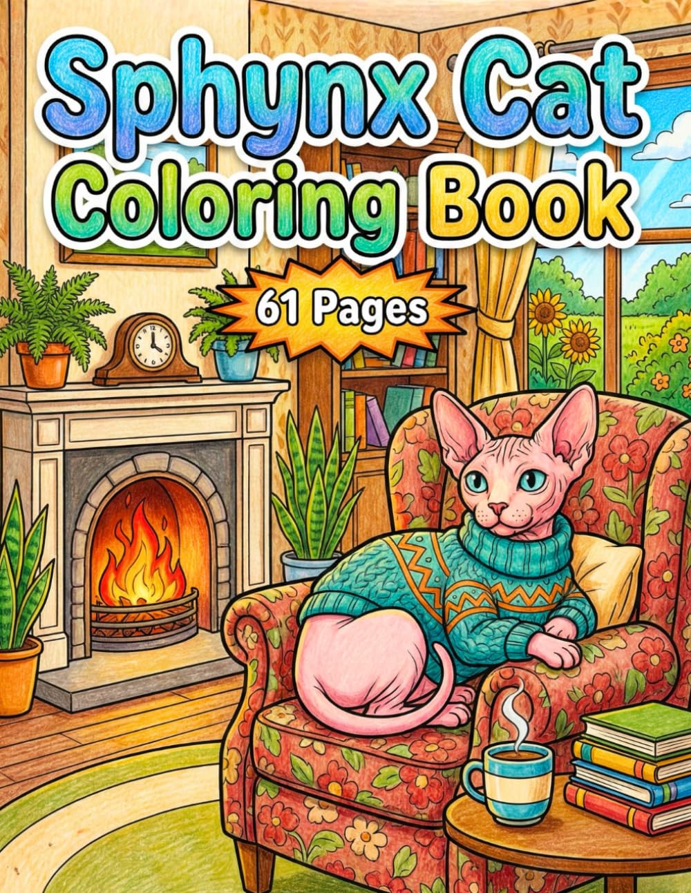 Sphynx Cat Coloring Book 61 Pages