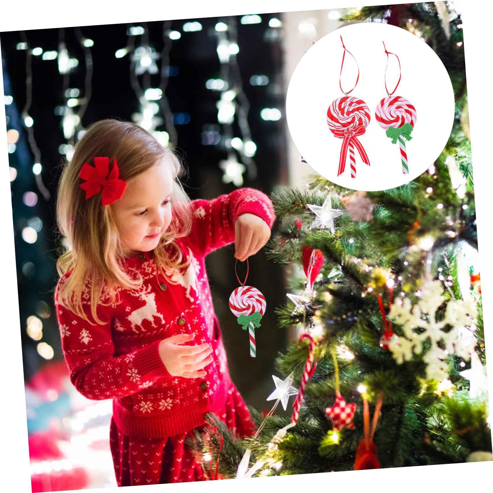 Ciieeo 10 STK Weihnachtsbaum-Anhänger weihnachtsbaumdeko weihnachtsbäume geschmückt Zuckerstange zum Aufhängen weihnachtslutscherverzierungen Weihnachtssüßigkeit Weihnachtsdekorationen