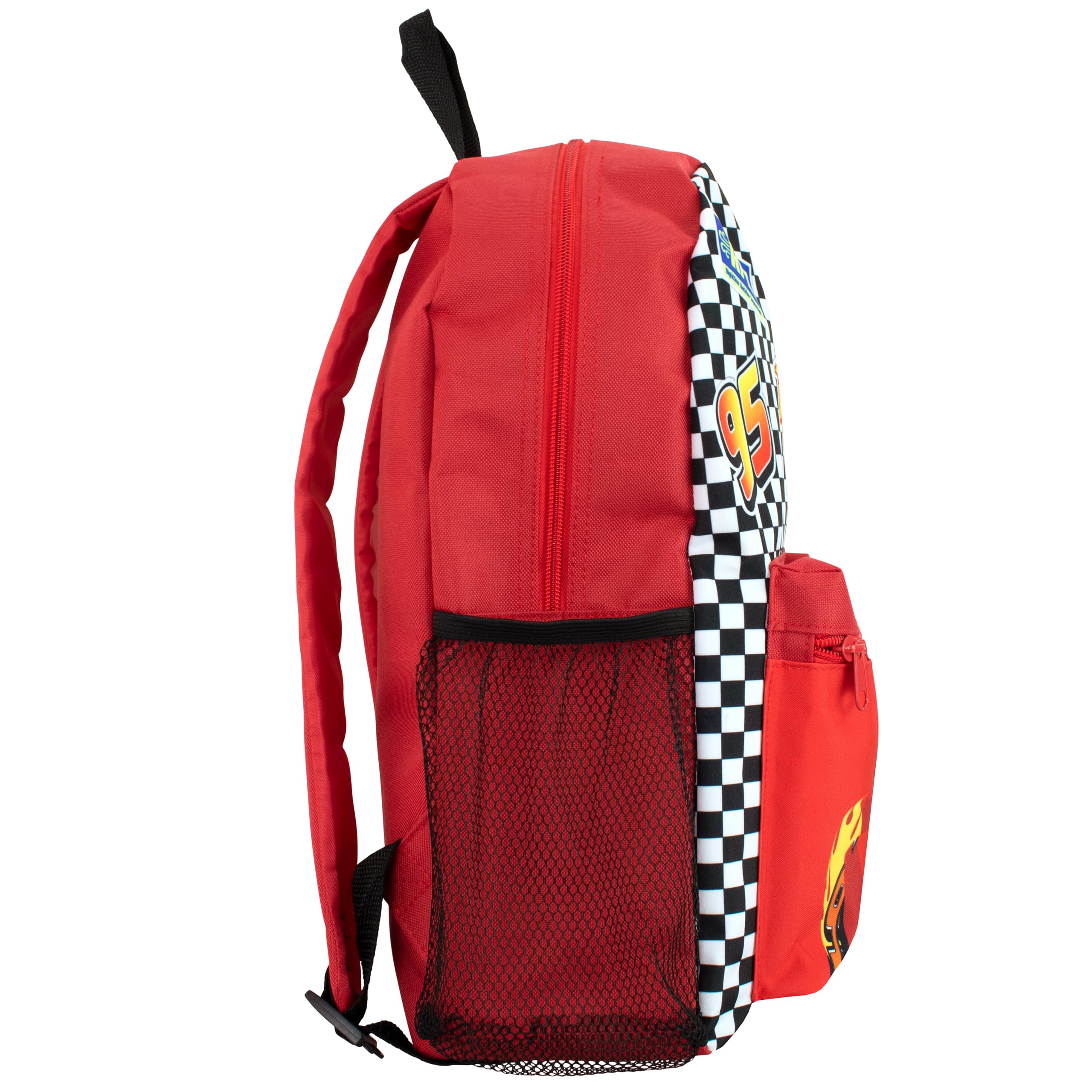 Disney Juego de Mochila Cars de 4 Piezas | Mochila Rayo Mcqueen, Estuche para lápices, Botella de Agua y Bolsa para el Almuerzo | Mochilas Infantiles para El Colegio Y Las Aventuras