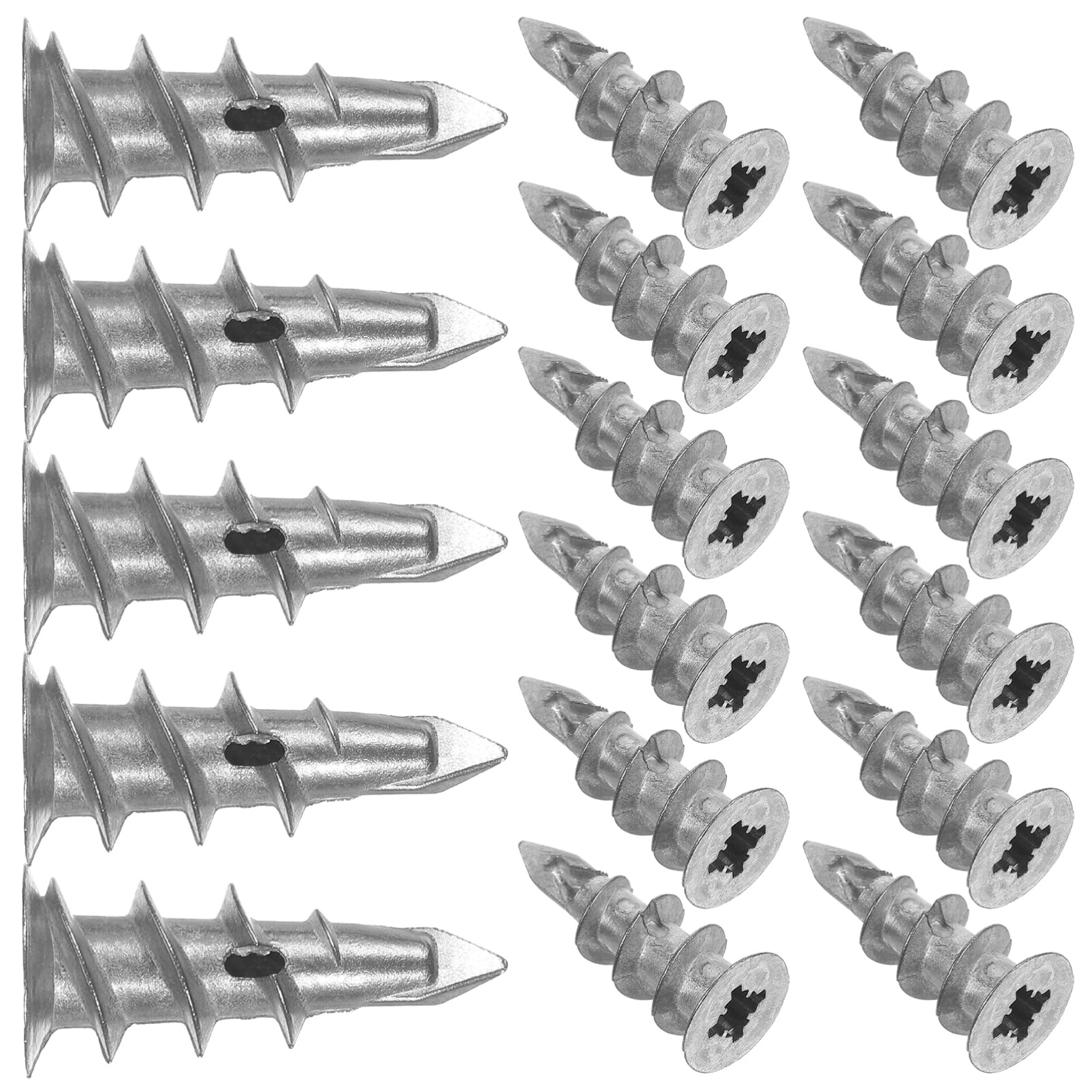 SOLUSTRE Drywall Anchor Kit 100pcs Wall Anchors Screws Heavy Duty for Hanging Wall Art Picture Frames and Dec
