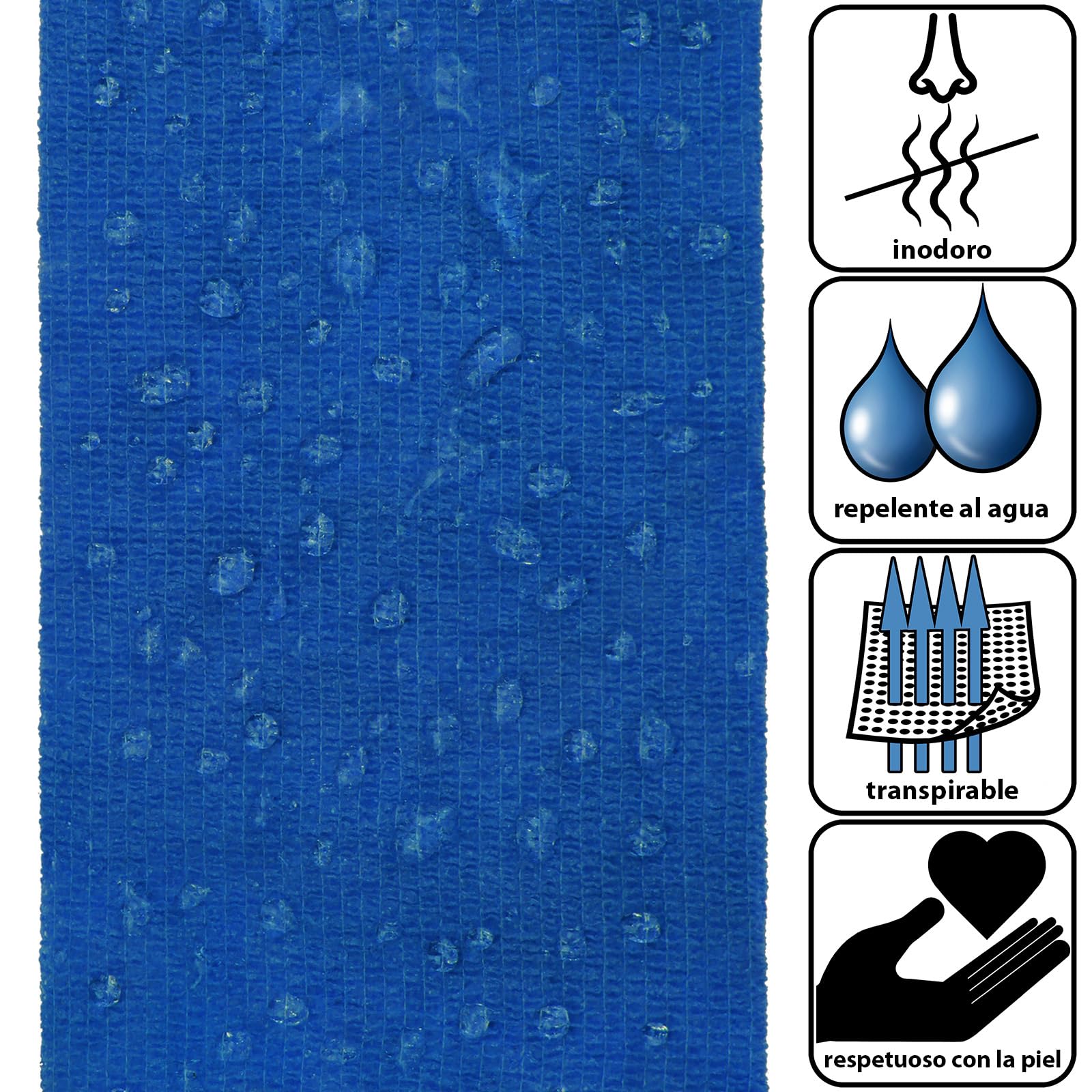ALPIDEX 6 Rollos Venda Adhesiva 5 cm x 4,5 m Venda Cohesiva Envoltura Tape Deportiva Bendaje Autoadhesiva Mano Rodillas Tobillo Vet Wrap Perro Gato Caballo, Color:azul — view 4