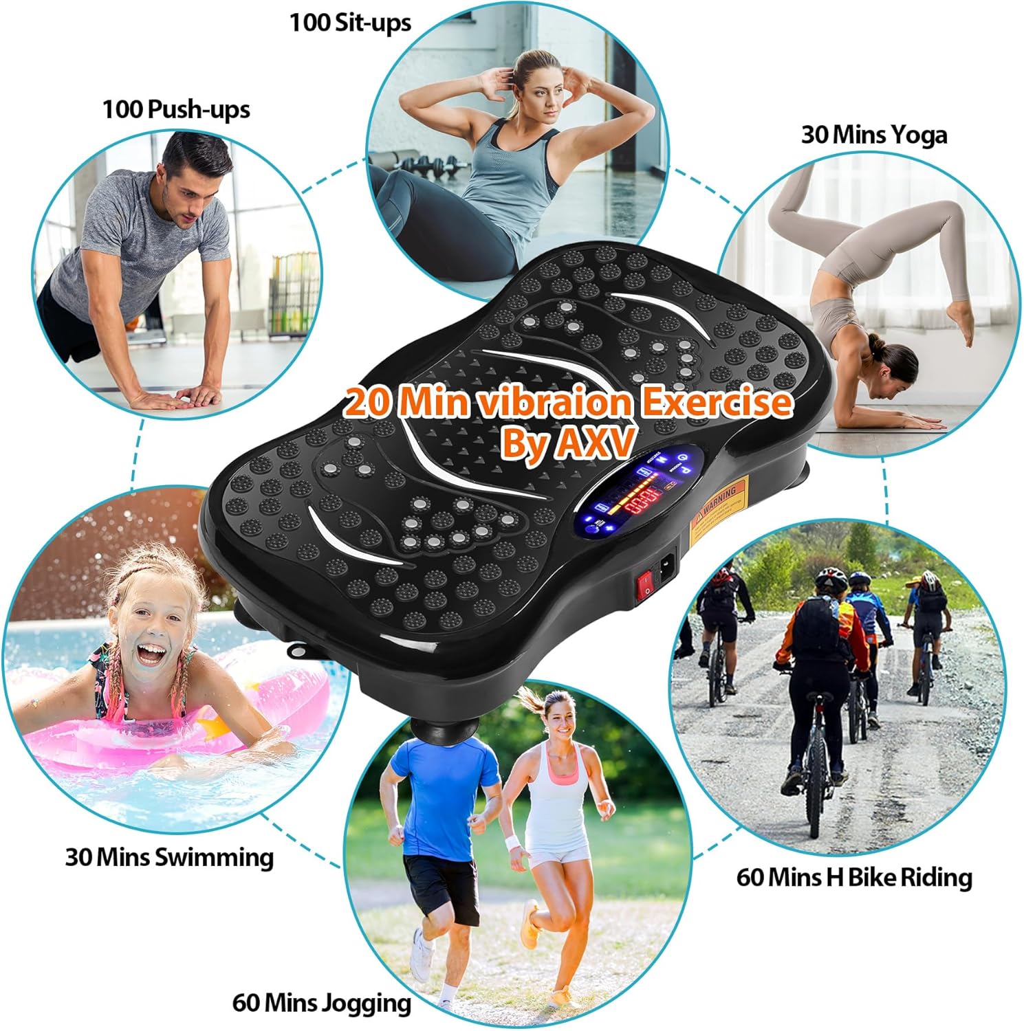 Lemy Mini Vibration Plate Machine With Remote Control,120 Sp...