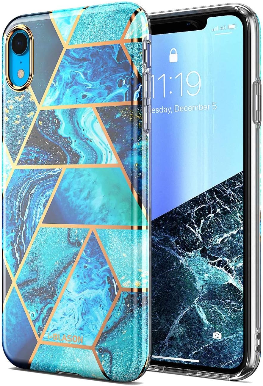i-Blason Cosmo Lite Series Designed for iPhone XR 2018 Release, Premium Hybrid Slim Protective Bumper Case with Camera Protection, Blue, 6.1"