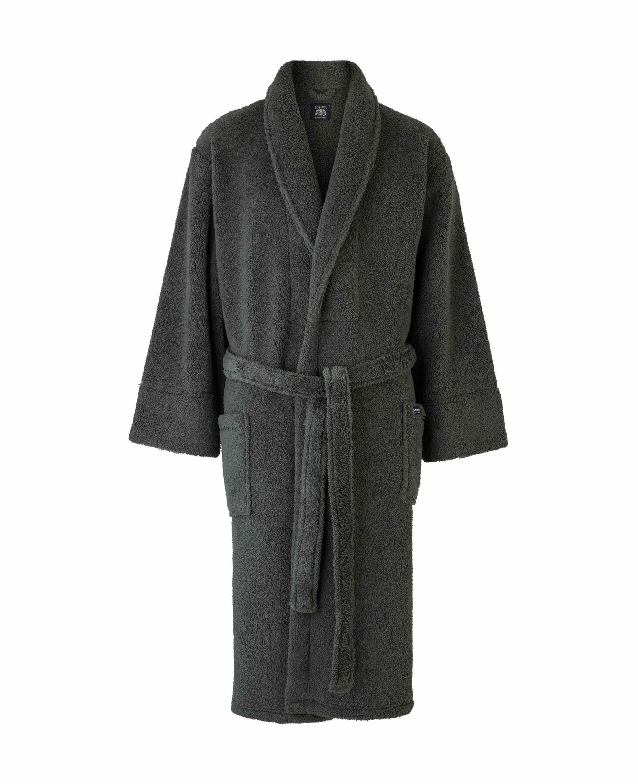 THE SAVILE ROW COMPANY LONDON Men's Lightweight Super Soft Warm Fleece Dressing Gown — view 18