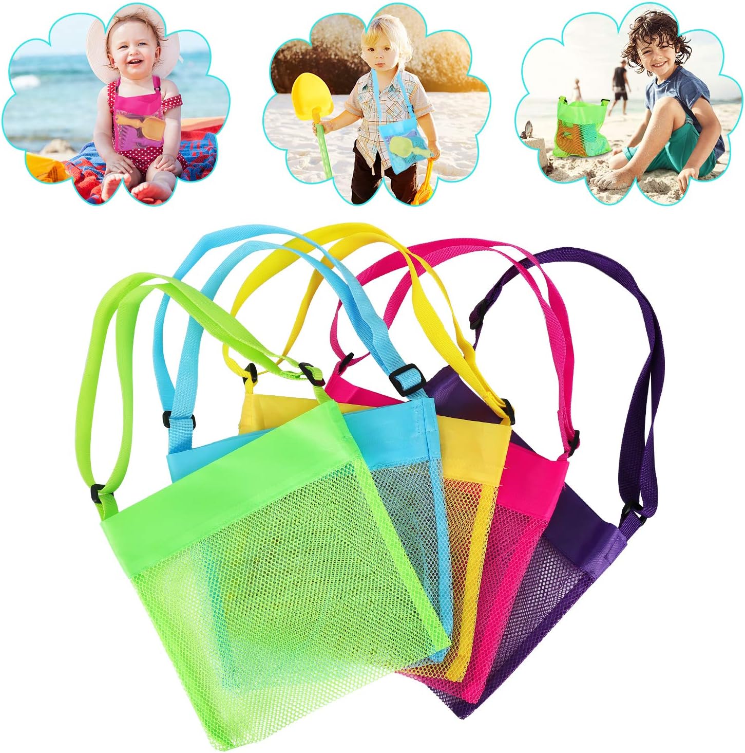 Mesh Beach Shell Bags Sea Shell Bags Kids Seashell Bags