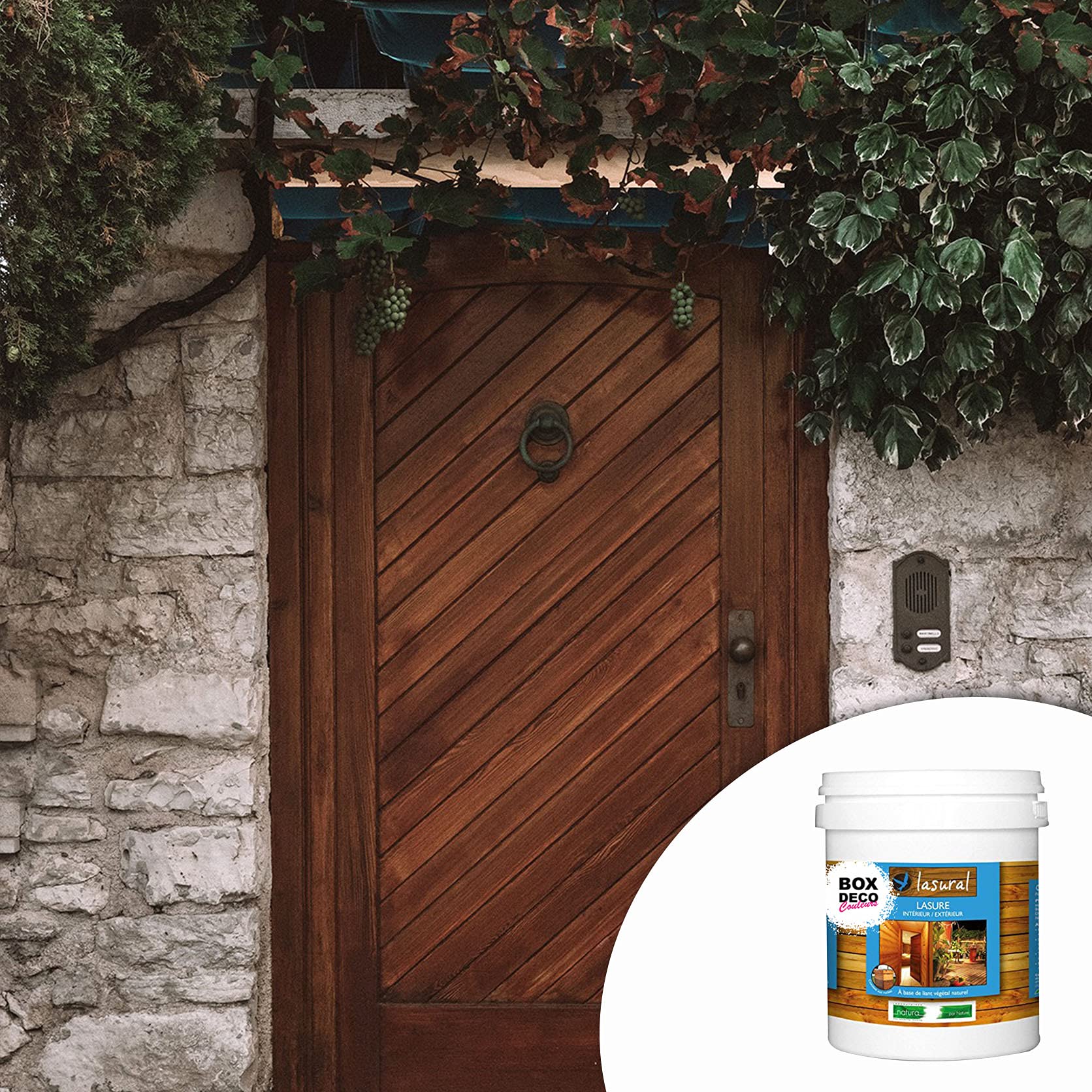 Lasure naturelle bio bois intérieur et extérieur écologique Lasural Natura - 1L, Incolore