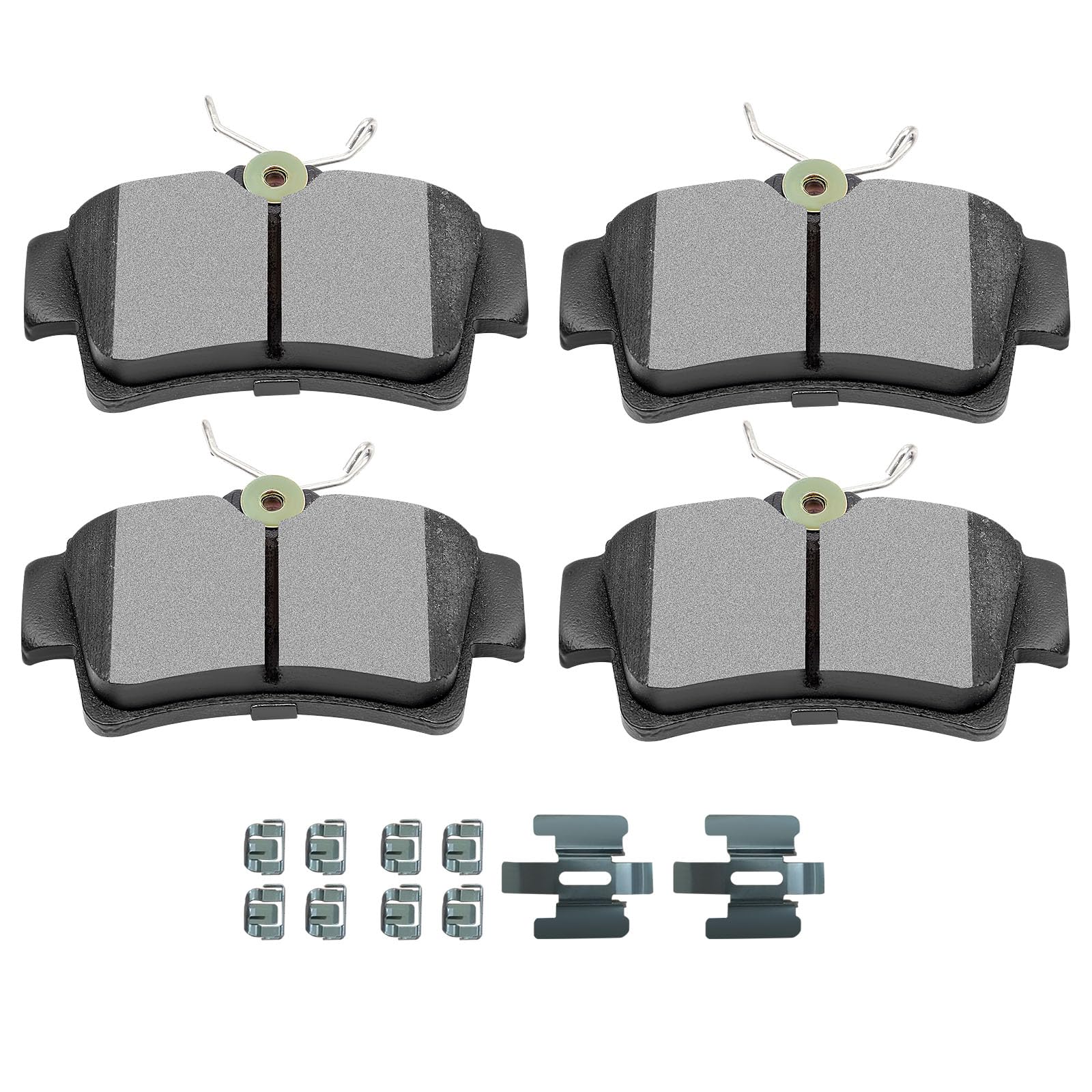 SCITOO D627-7524 Disc Brake Pads Sets Rear Semi-Metal Brake Pads w/Hardware