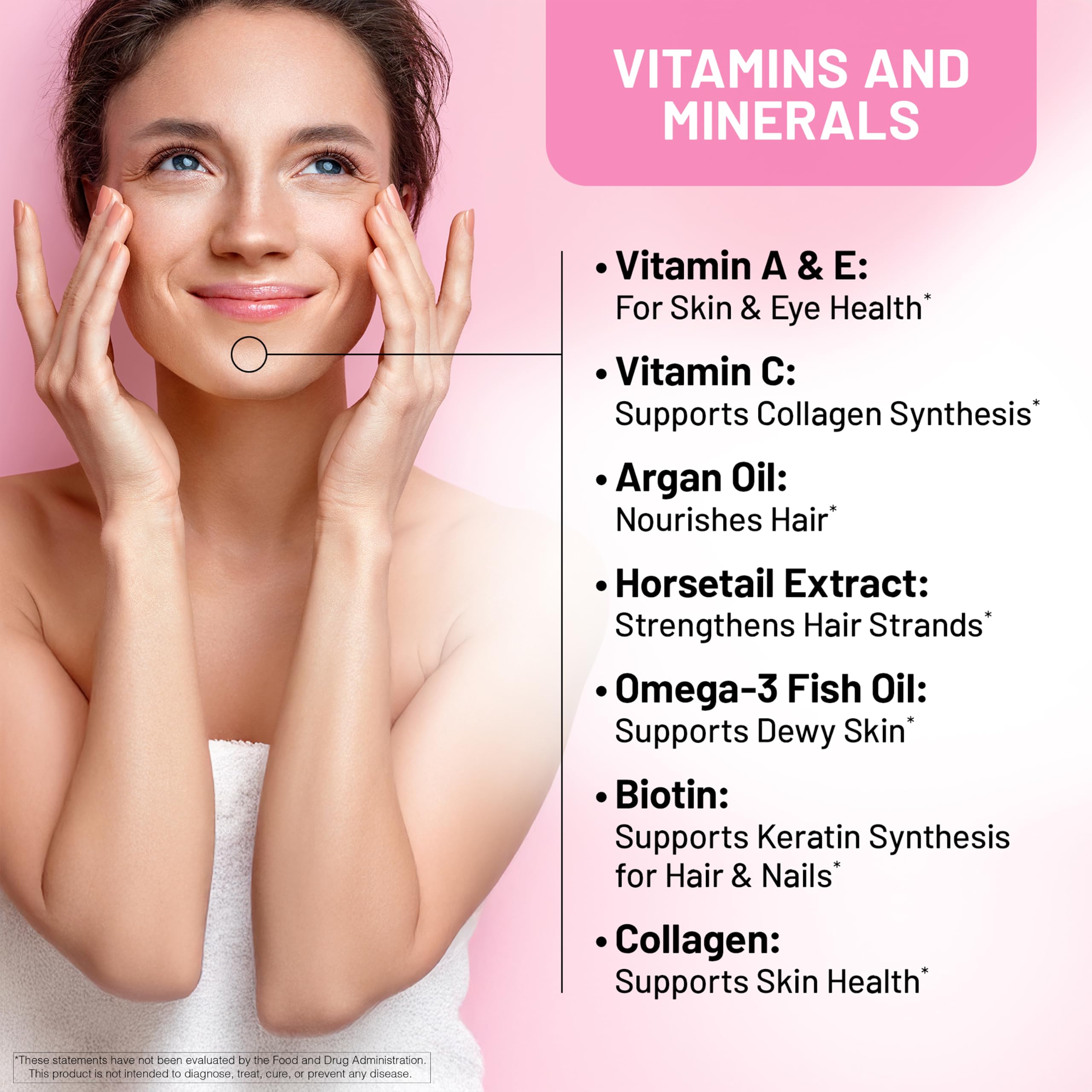 NatureWise Hair Skin and Nails Vitamin, Biotin 5000mcg w/Hyaluronic Acid, Collagen for Women with C, B Complex, D3, A, E, Iron - Non-GMO, Gluten Free - 150 Softgels[50-Day Supply] — Amazon image 3