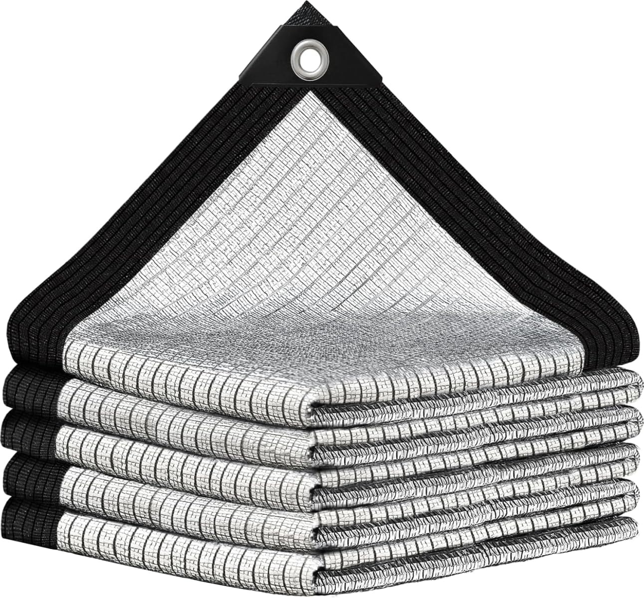 Parasole ad alta densità, 4,1 x 4,9 m, 90% in rete, con bordi nastrati e occhielli, perfetto per giardino, patio, aiuole, pollai e protezione delle piante