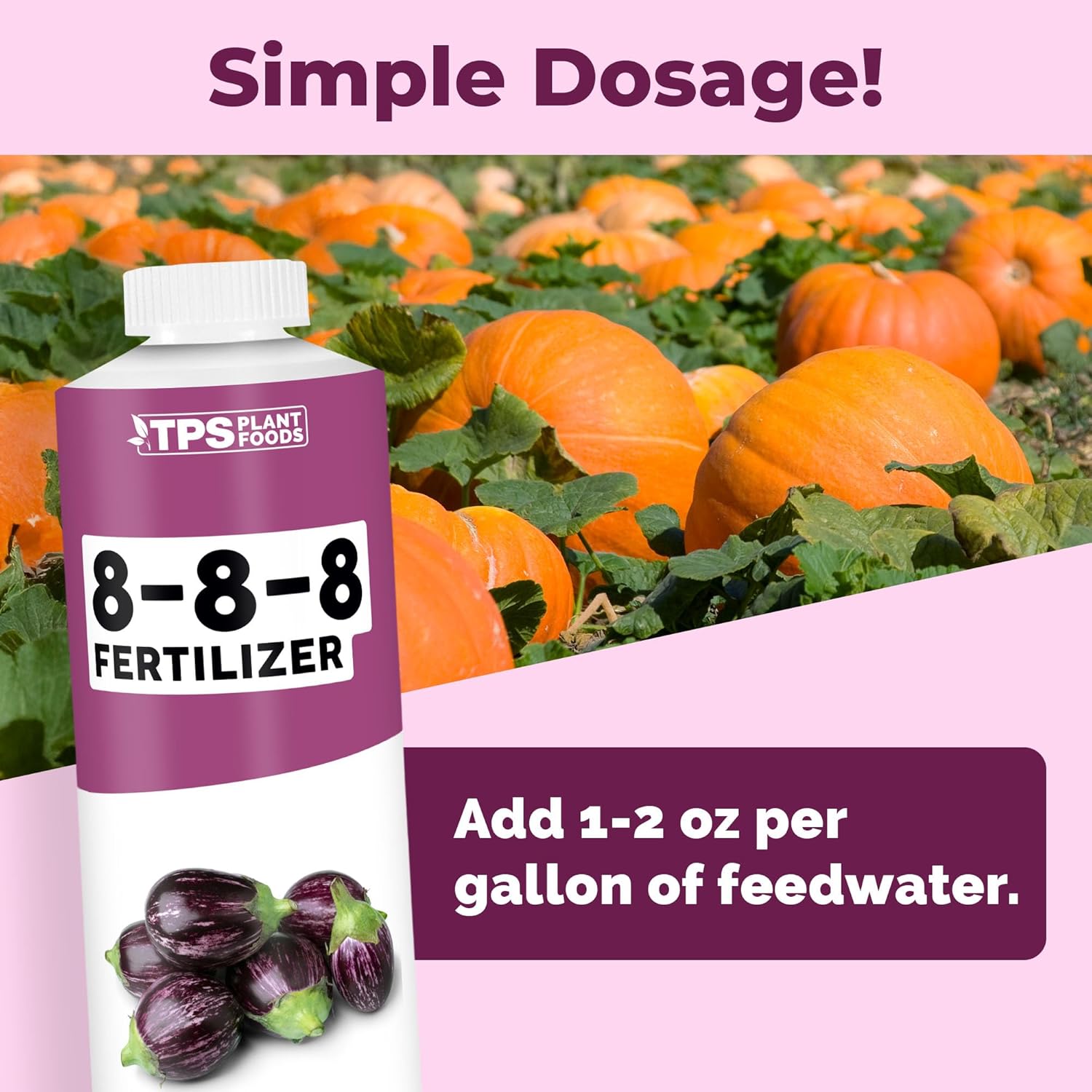 8-8-8 Fertilizer for Plants, Great for Shrubs, Vegetables, and Flowers, Plant Fertilizer by TPS Plant Foods, 32oz (1 Quart)