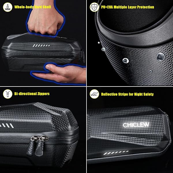 CHICLEW Borsa per monopattino elettrico, borsa portaoggetti per scooter impermeabile, borsa per manubrio di grande capacità, per Xiaomi MI Mijia M365 Pro Sedway Ninebot ES1/ES2/ES3/ES4 - 3