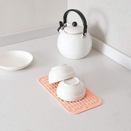 Miniatura 1010 de Tapete de silicona para secado de platos para múltiples usos, fácil de limpiar, ecológico, resistente al calor, tapete de silicona para encimera