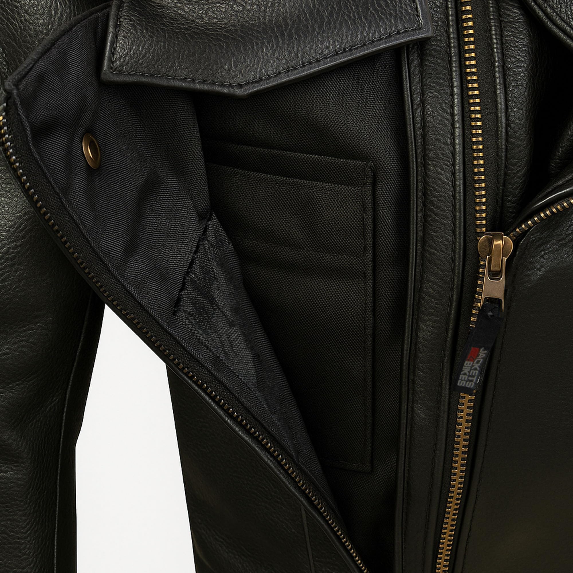 OUTRIDER Mens Motorcycle Jacket Premium Natural Buffalo Leather CE Armor Utility Pockets Biker Touring Black L — view 2