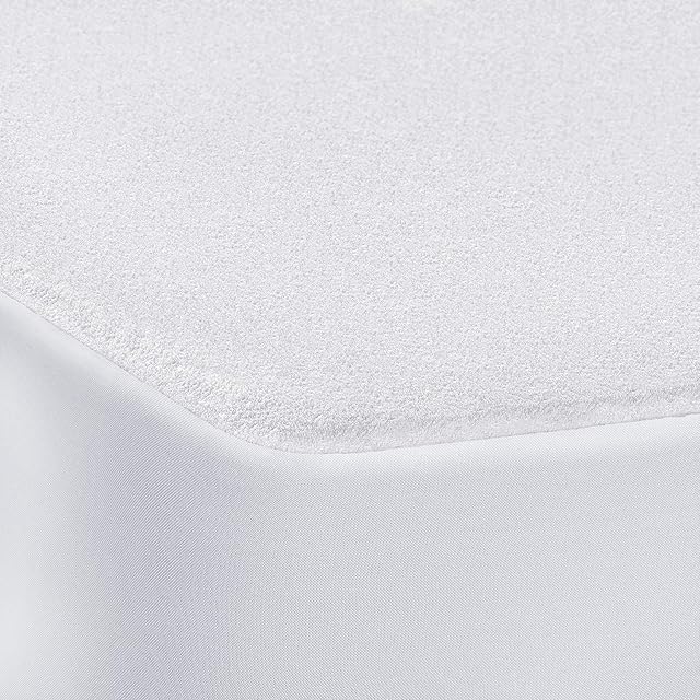 Sleep&Snuggle Waterproof, Breathable, CRINCLE FREE Terry Towel Mattress Protector, Extra Deep (30cm), Fully Fitted, Non-Noise (Super King)