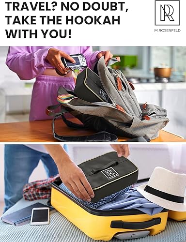 Miniatura 6 de M. ROSENFELD Juego de cachimba blanca portátil con todo y bolsa - Juego de cachimba pequeño blanco premium para viaje plana cachimba bolsa cachimba