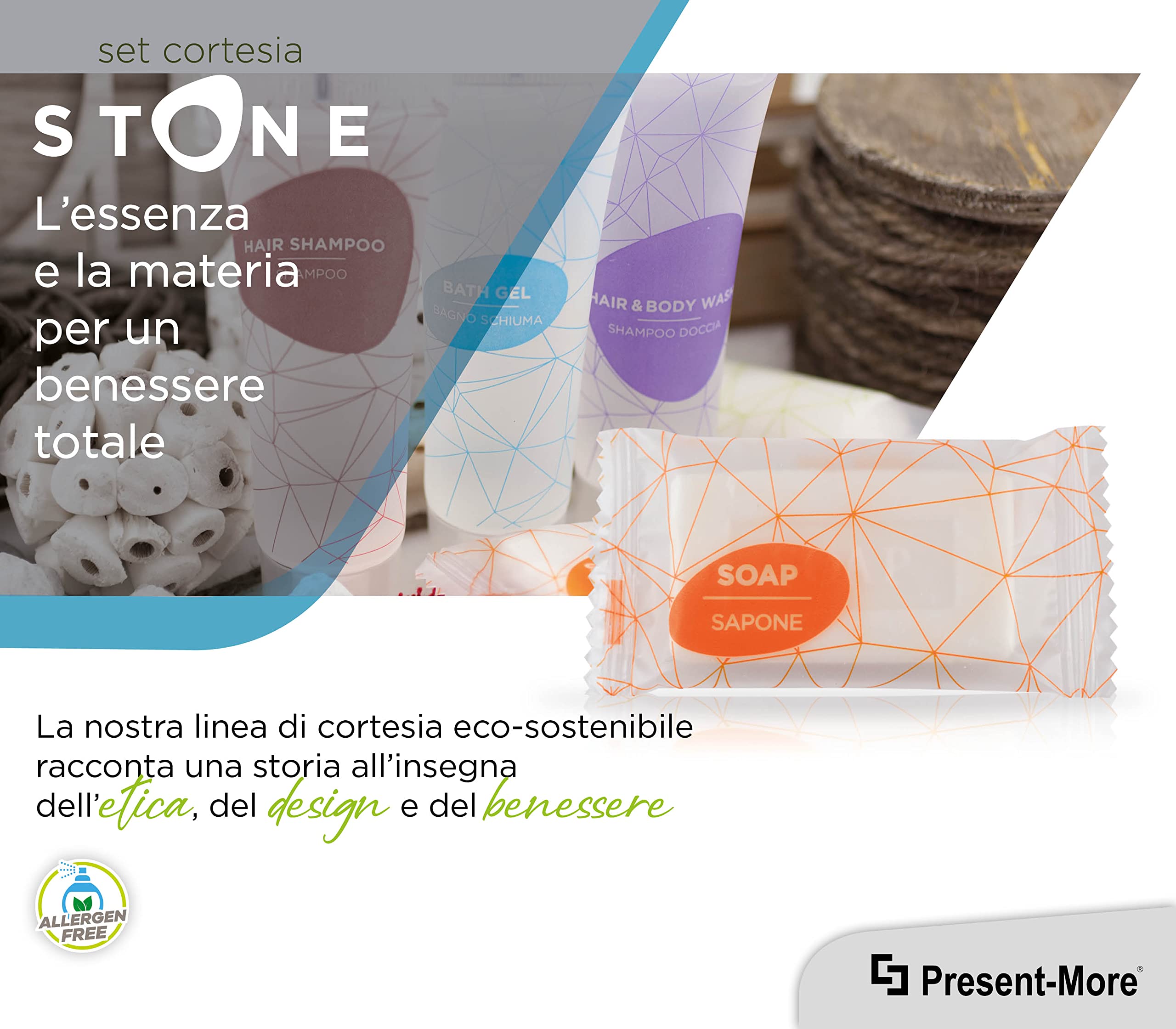 Mini Saponette Stone 12gr Per Alberghi - 125 Pezzi Fragranza Relax Senza Allergeni - Foto 9