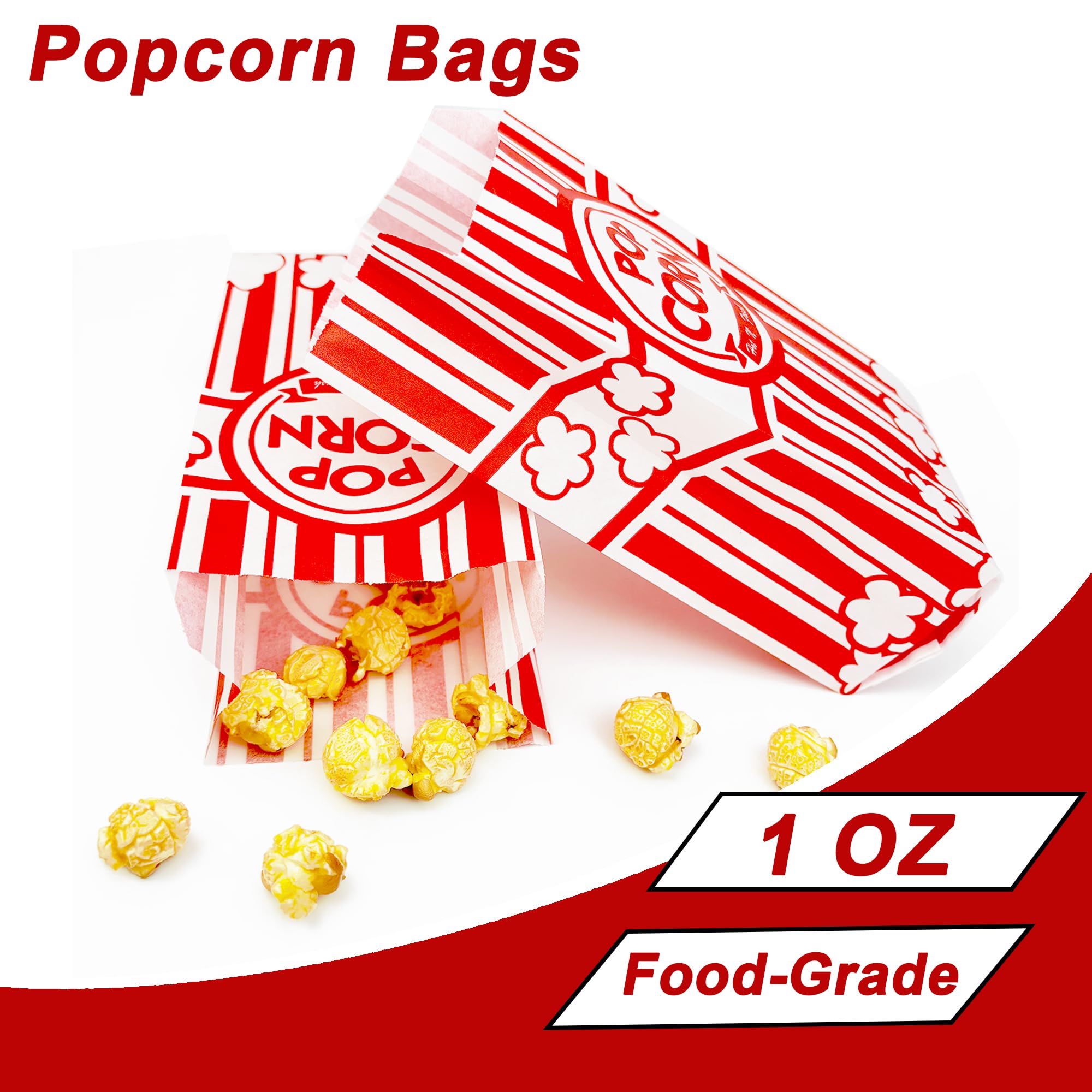 Homrelaxy 1600 Stück Popcorntüten aus Papier, 28 ml, einzelne Portionen, Bulk-Popcorn-Hüllen für Pop-Mais-Maschine, Filmabend, Kino, Karneval, Party, Konzessionen
