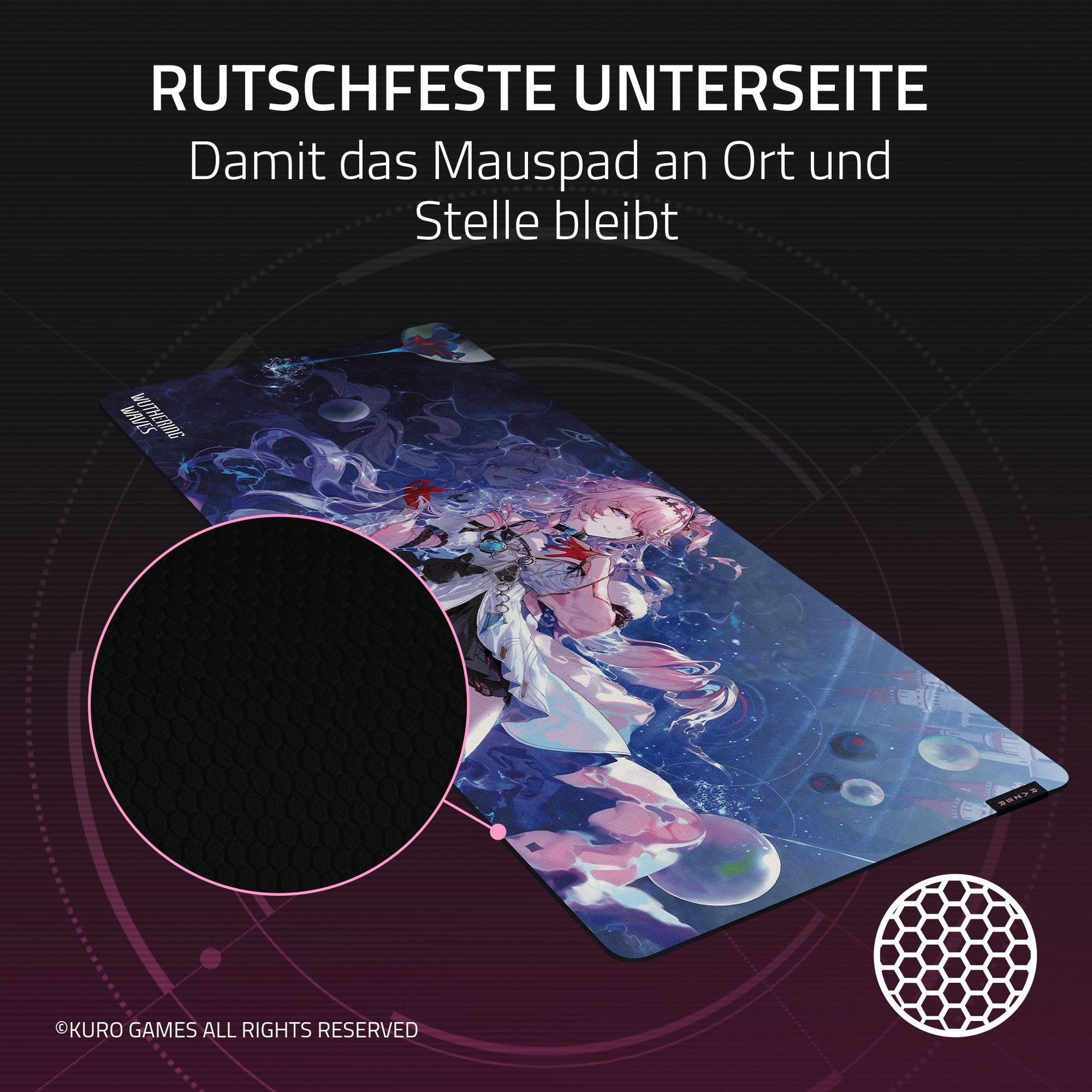 Razer Gigantus V2 XXL Wuthering Waves - Weiches Gaming-Mauspad für schnelle Spielstile und optimale Kontrolle - 940 x 410 x 4mm - Texturierter Stoff aus Mikrogewebe - rutschfest | Wuthering Waves