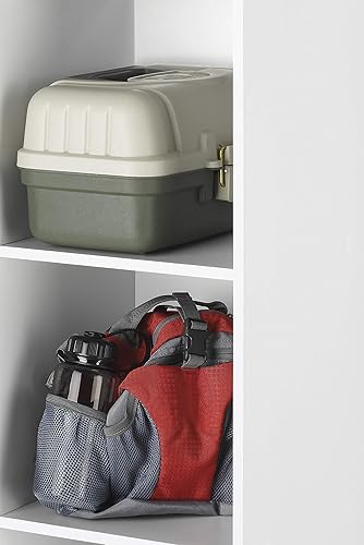 Miniatura 7 de Whitmor Organizador de almacenamiento de 3 cubos, estantería apilable de madera MDF de 3 niveles, estantería de almacenamiento abierto, gabinete de