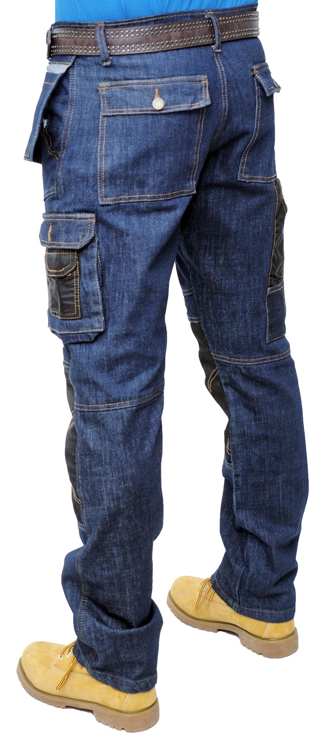Pantaloni da lavoro da uomo, jeans ad alte prestazioni, multi-task, da lavoro, per lavori di sicurezza