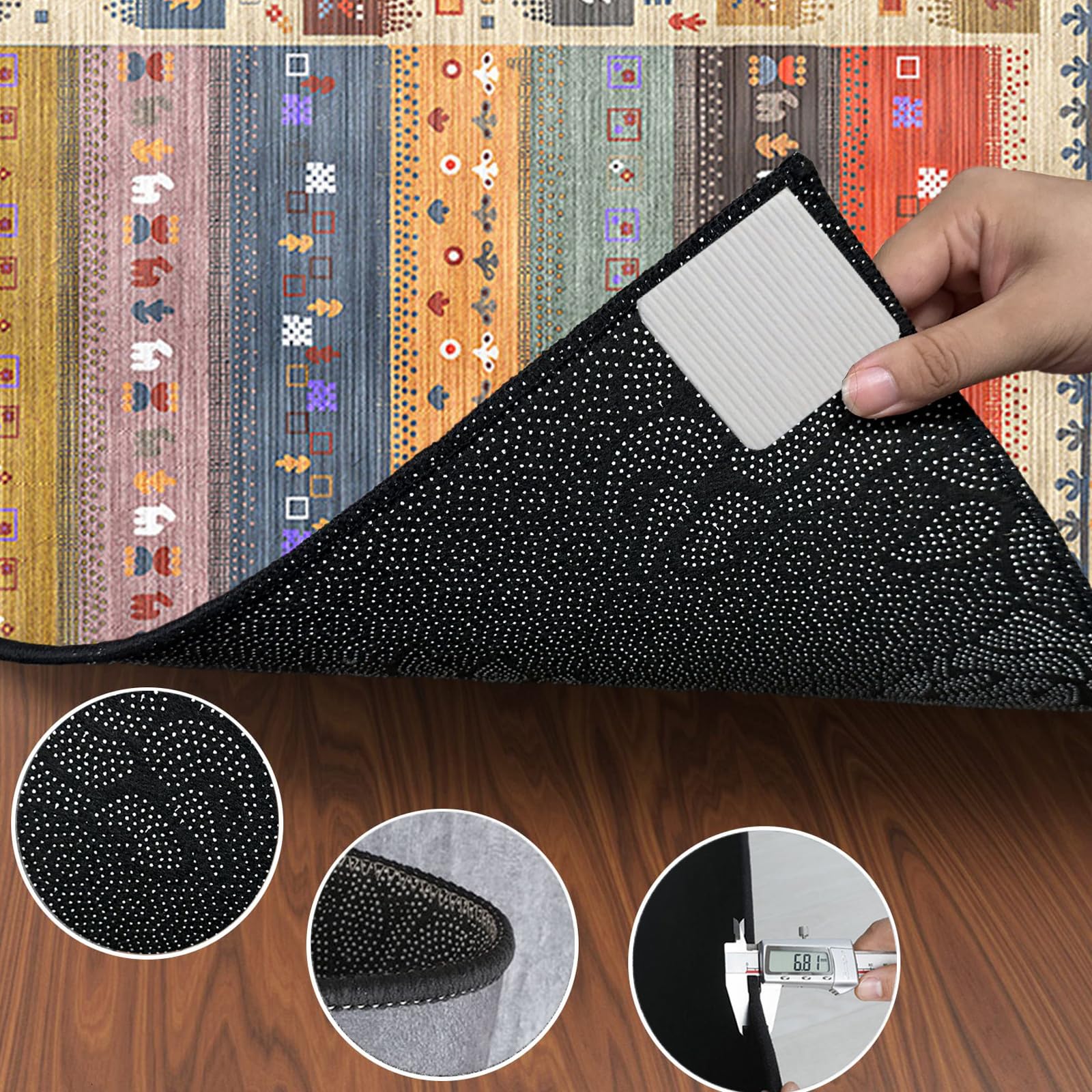 Tapis de Batterie Acoustique insonorisé, Tapis pour Tambour, Tapis pour Tambour antidérapant, Tapis pour Batterie electronique, 120 x 100 cm Tapis d'Instrument de Musique, Tapis Professionnel de Jazz