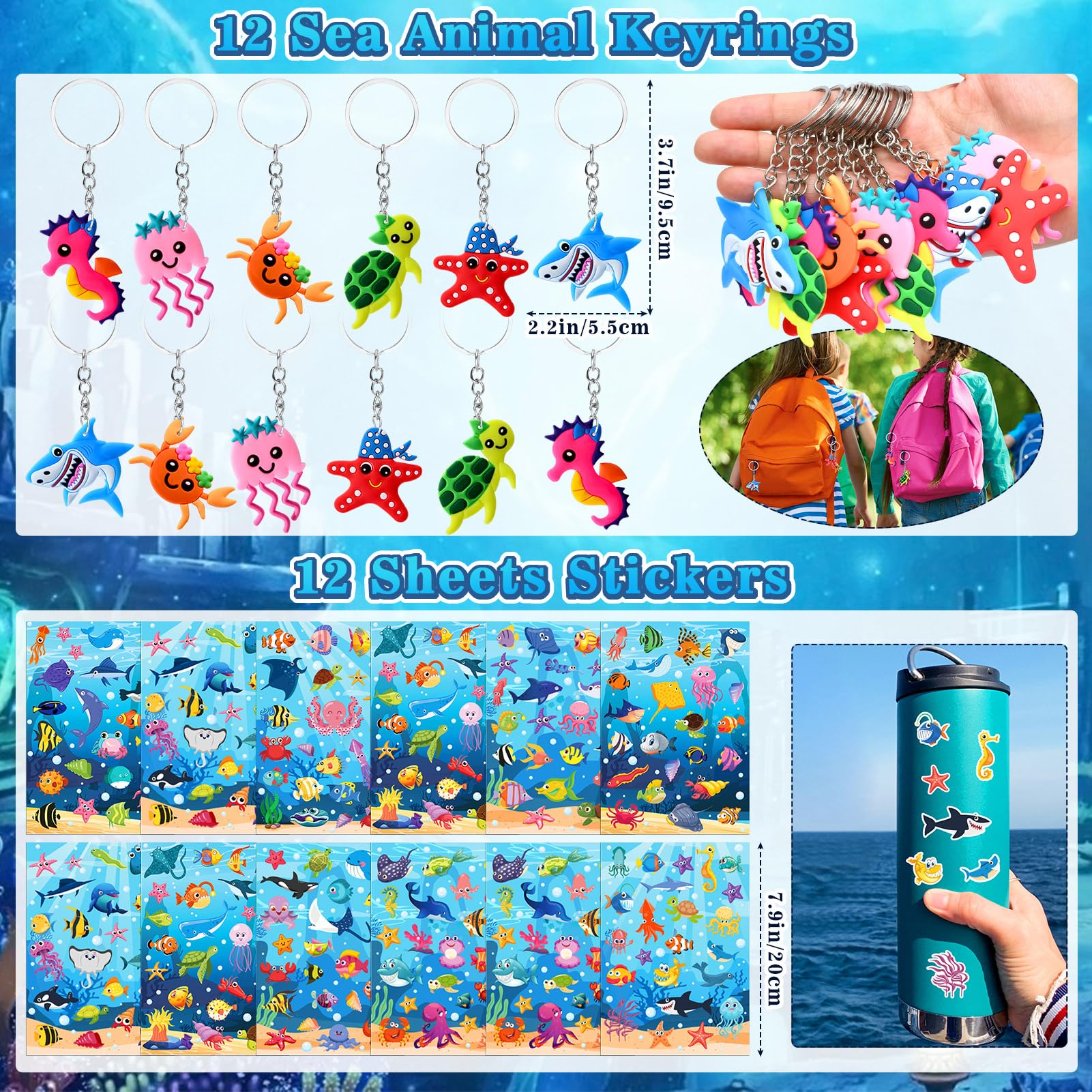 Skylety 8 Pezzi 10 cm Mini Portachiavi Pinguino Animale di Peluche Carino Piccolo Charm da Appendere Ciondolo per Borsa Morbido per Bambini Ragazzi Natale Regalo di Compleanno