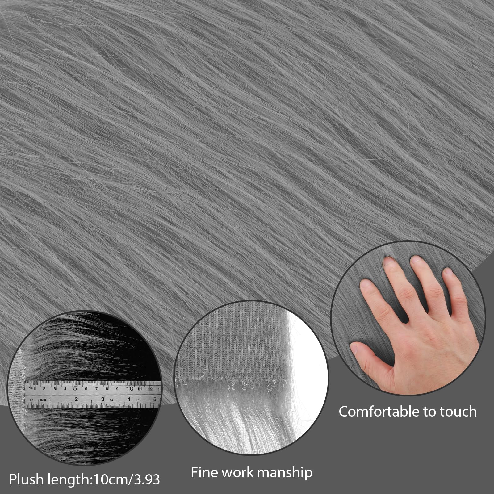 Tissu En Fourrure Fausse Fourrure Polaire Décorative Vert Mousse Fausse Fourrure Amusante à Poils Longs Tissu Matière, Idéal Pour Travaux Manuels, Couture, Décoration (Size : 50x60cm