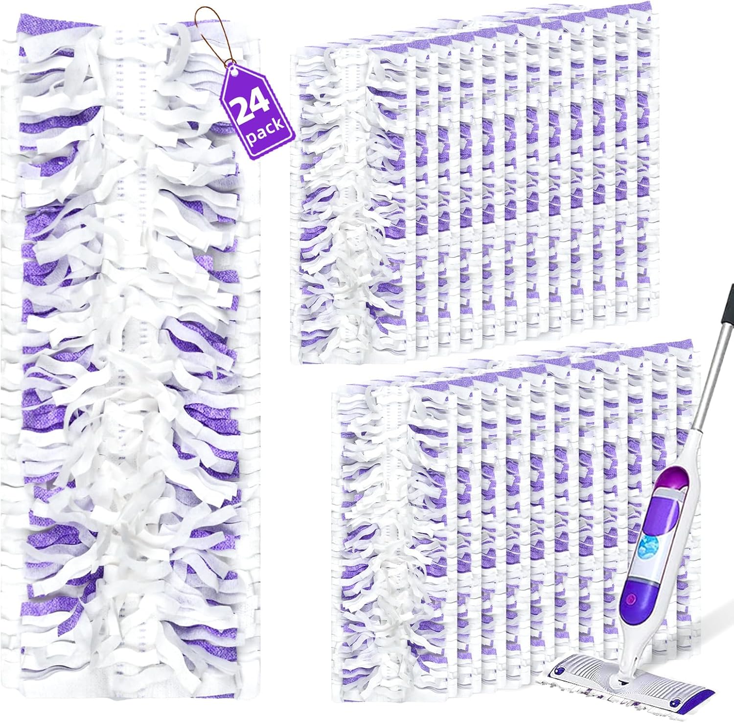 40 Count Disposable Power Mop™ Refills Compatible with Swiffer® Power Mop™, Powermop™ Pads for Multi-Surface Refills Pads for Floor Cleaning, Unscented