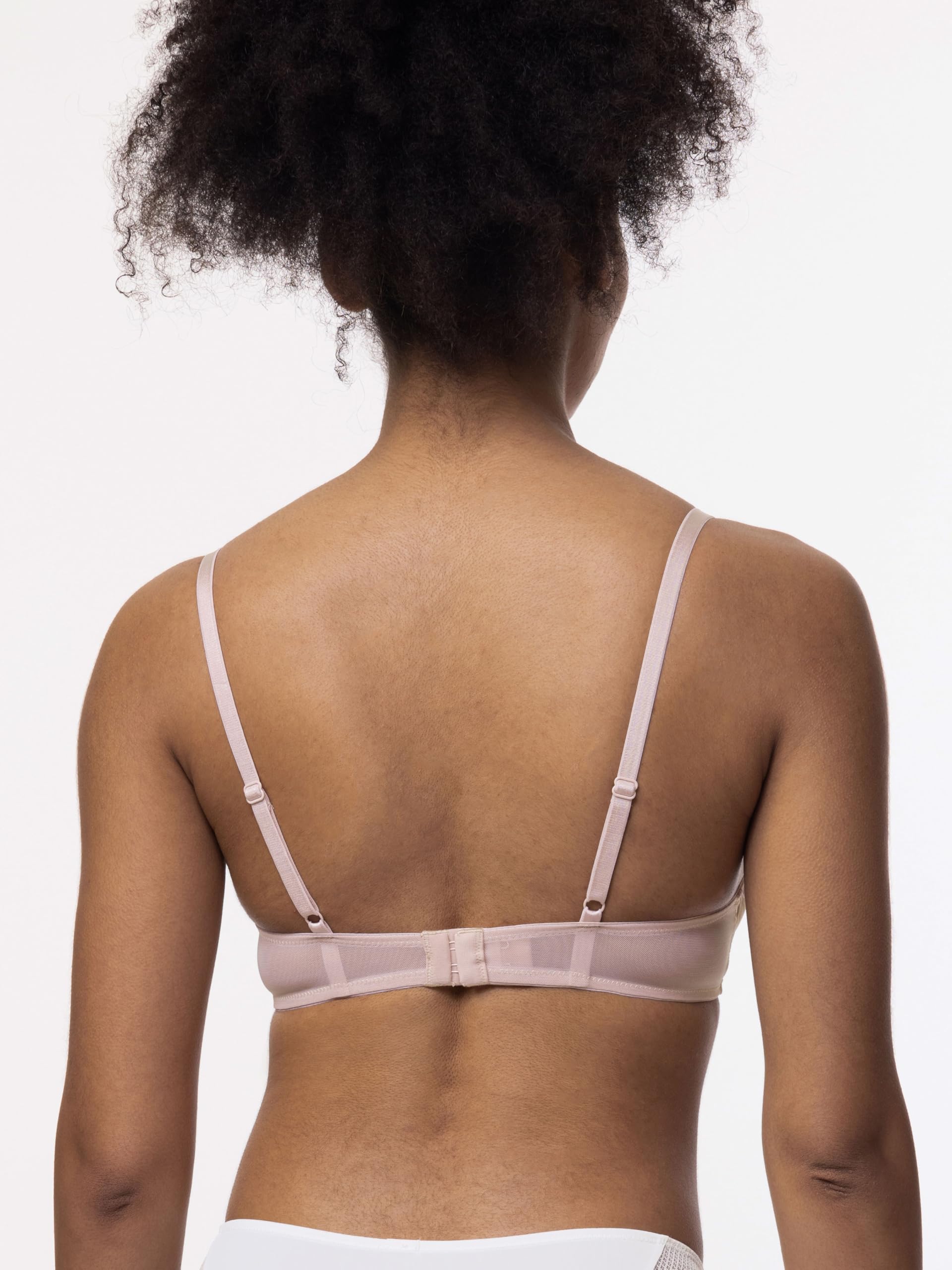 Dorina Comfort T-Shirt BH, 3/4-Schale Damen Leicht Gepolsterter Gestreift Bügel-BH, 2er-Pack, LOUISE/ECO-2PP, Schwarz Beige Rosa Elfenbein