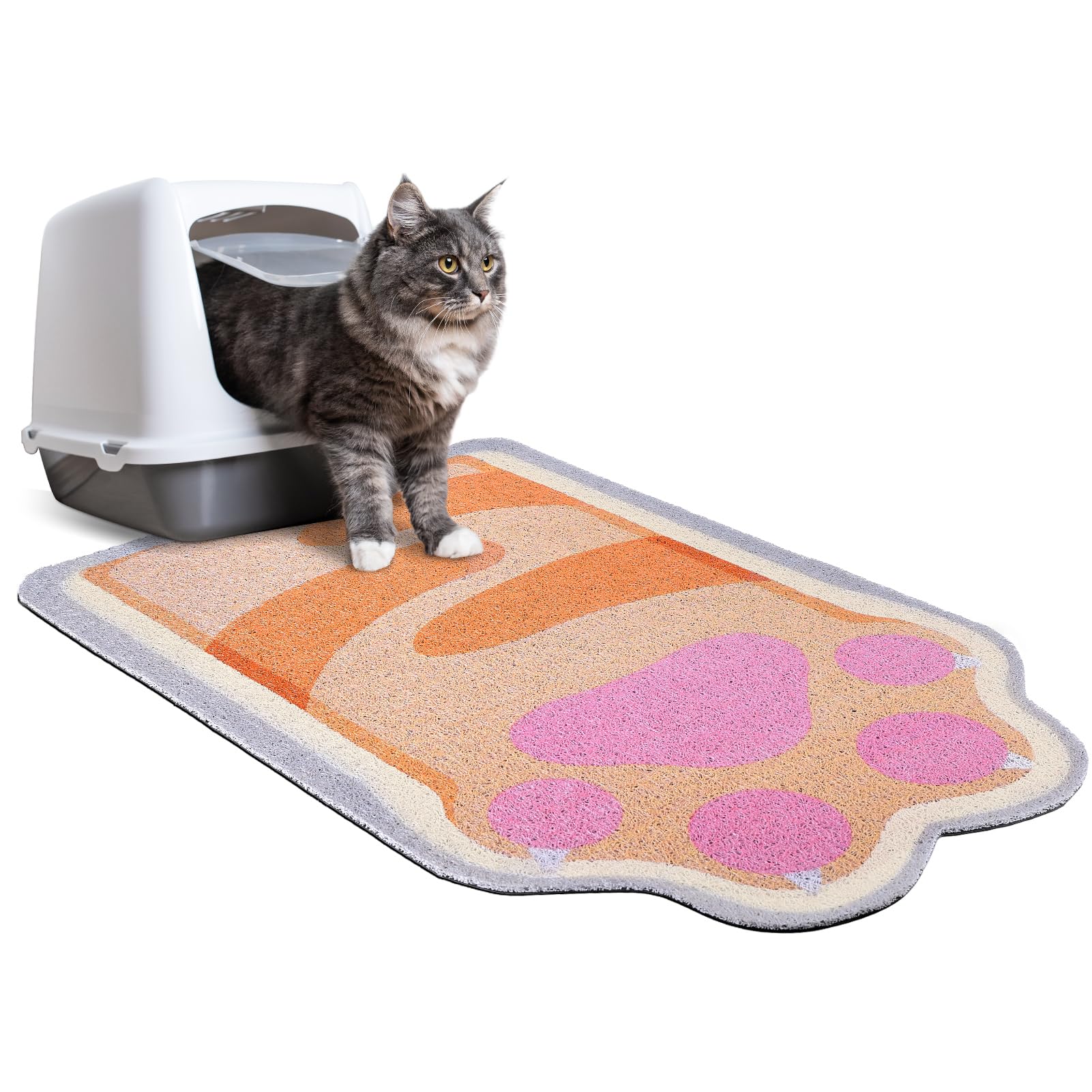 Unicorn Catcher Cat Litter Mat Quality Litter Box Mat Large Non-Slip Cat Litter Mat Litter Trapping Mat Soft Kitty Litter Mat Cute Cat Food Mat Cat Products Easy to Clean