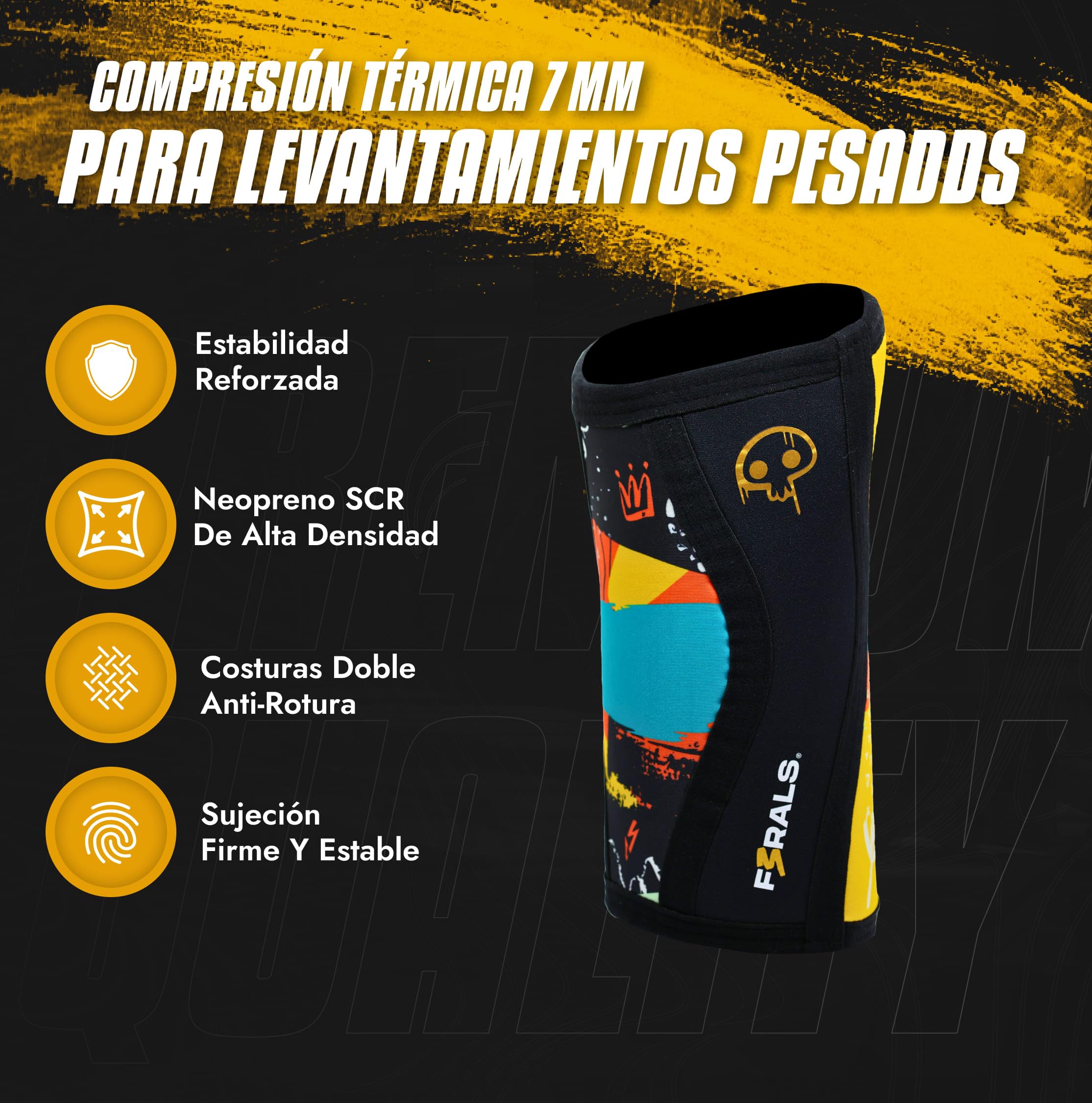 Rodilleras Neopreno 7mm | Cross Training y Powerlifting - Soporte Ajustable para Gym - Protección Deportiva Knee Support